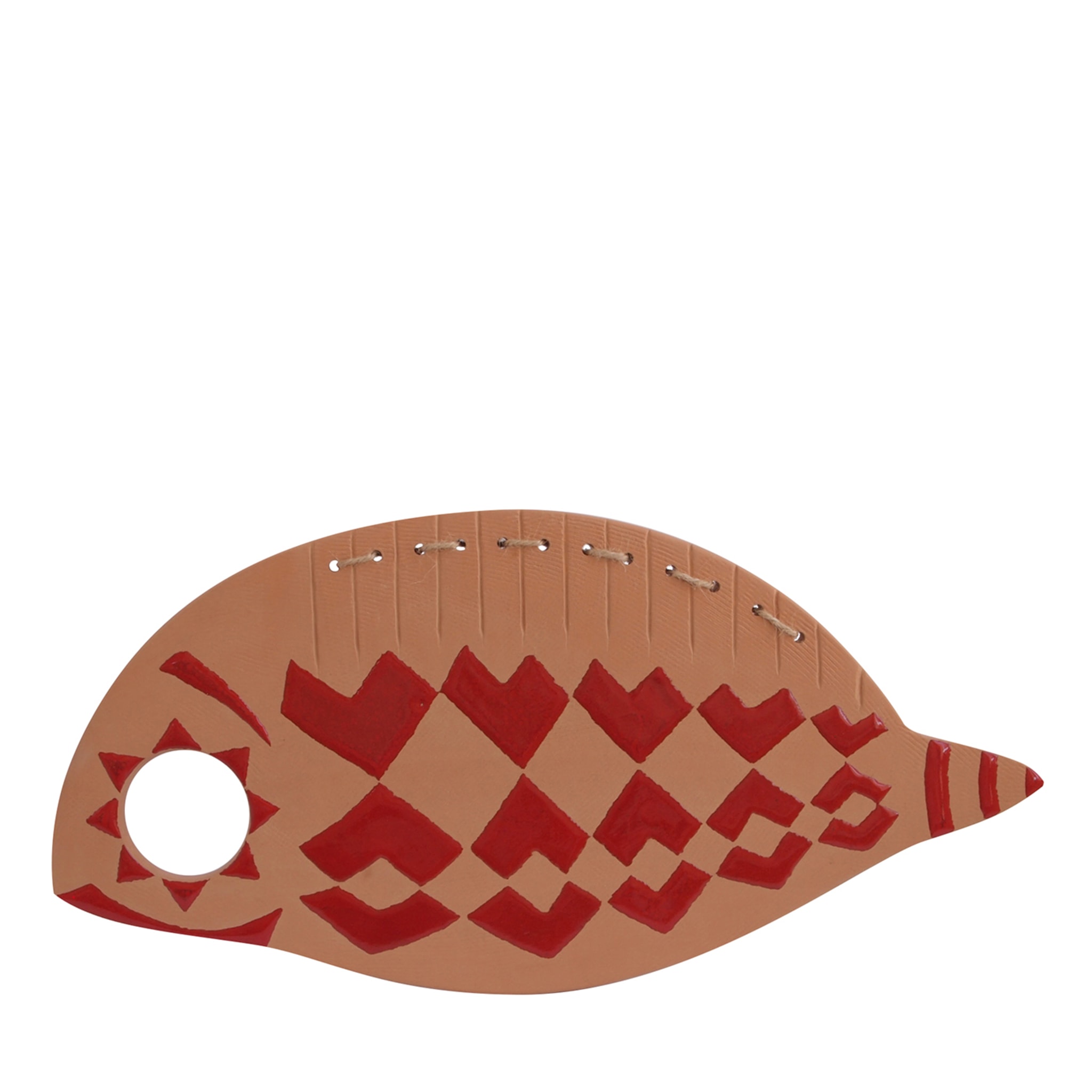 Terracotta rossa simile a un pesce  - Vista principale