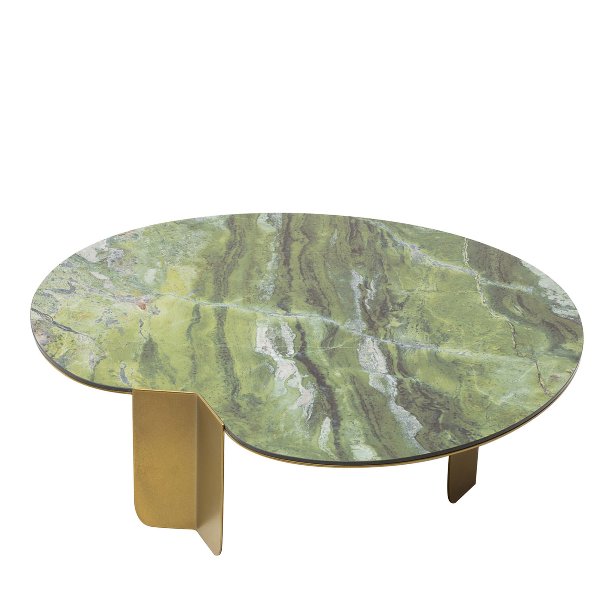 Monet Low Green & Golden Coffee Table - Main view