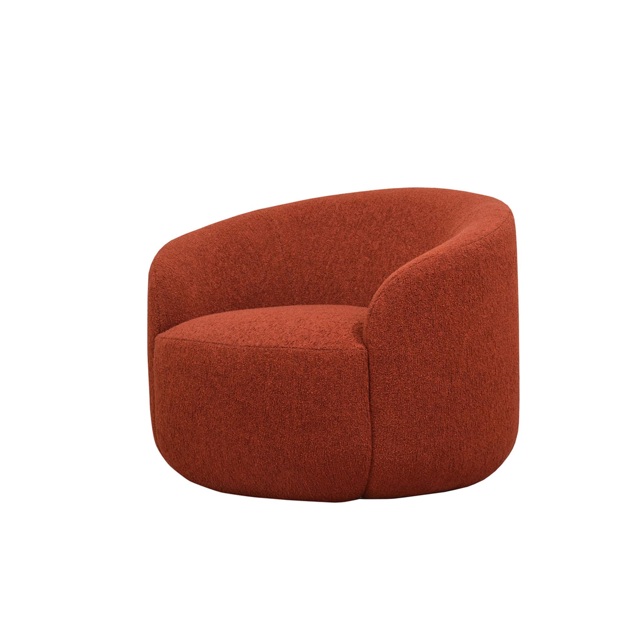 Cottonflower Lounge Armchair in Red Terracotta Fabric - Alternative view 1