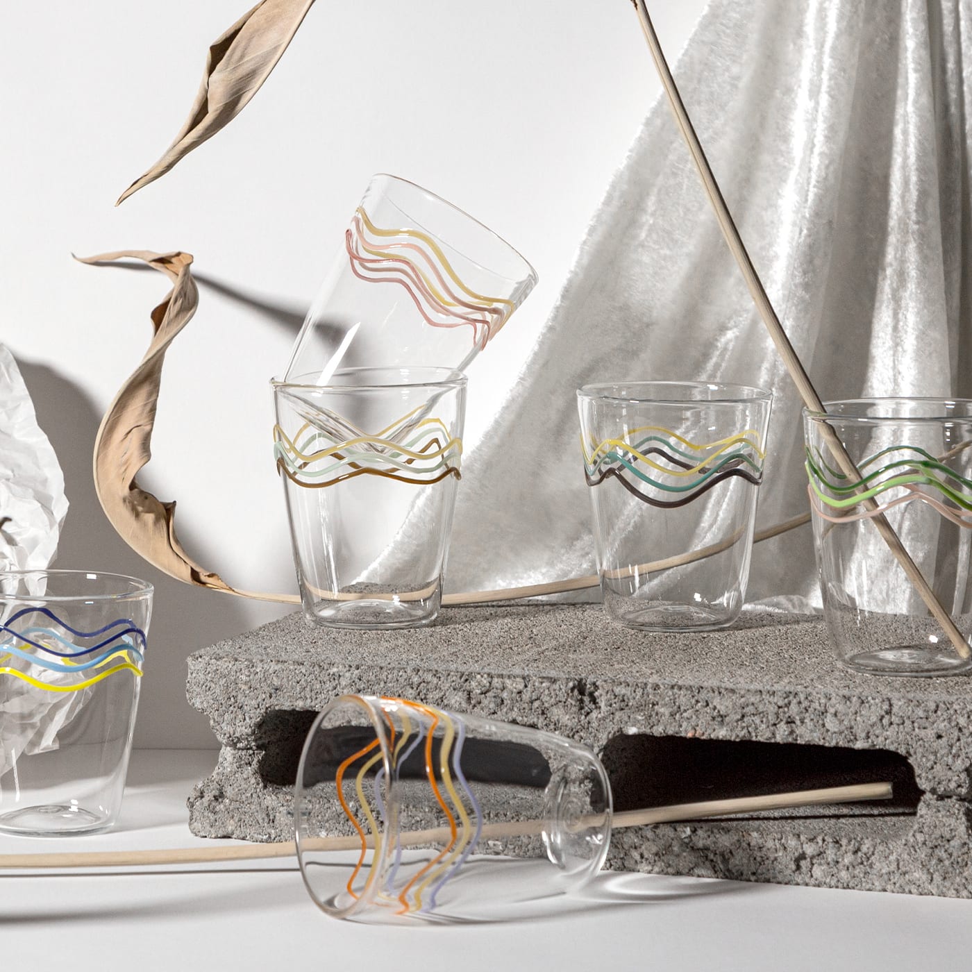 CABINET DE CURIOSITES SET OF 6 WATER GLASSES #1 - Grand Tour by Vito Nesta