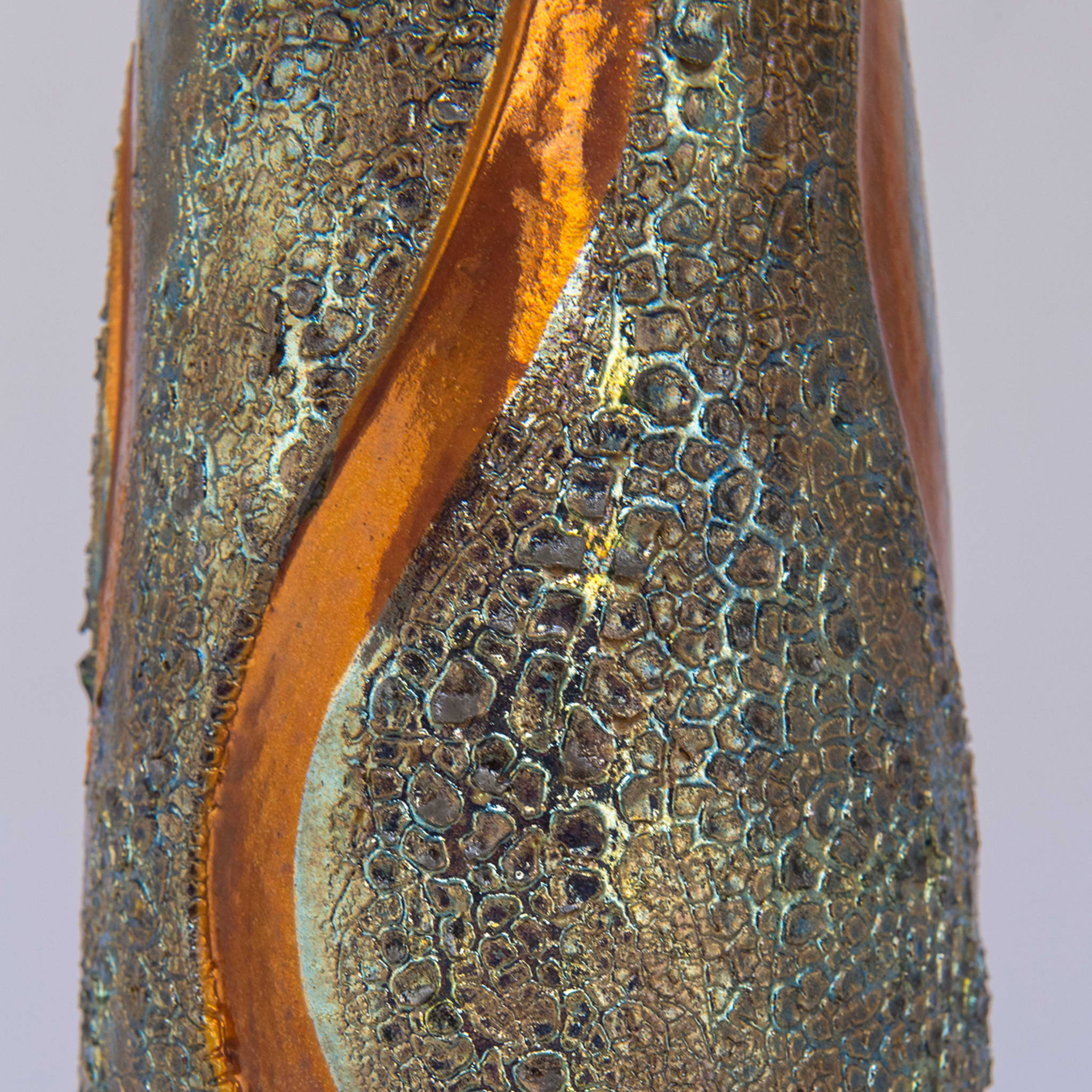 Copper and Silver Lustre with Crust Vase - Alternative view 3