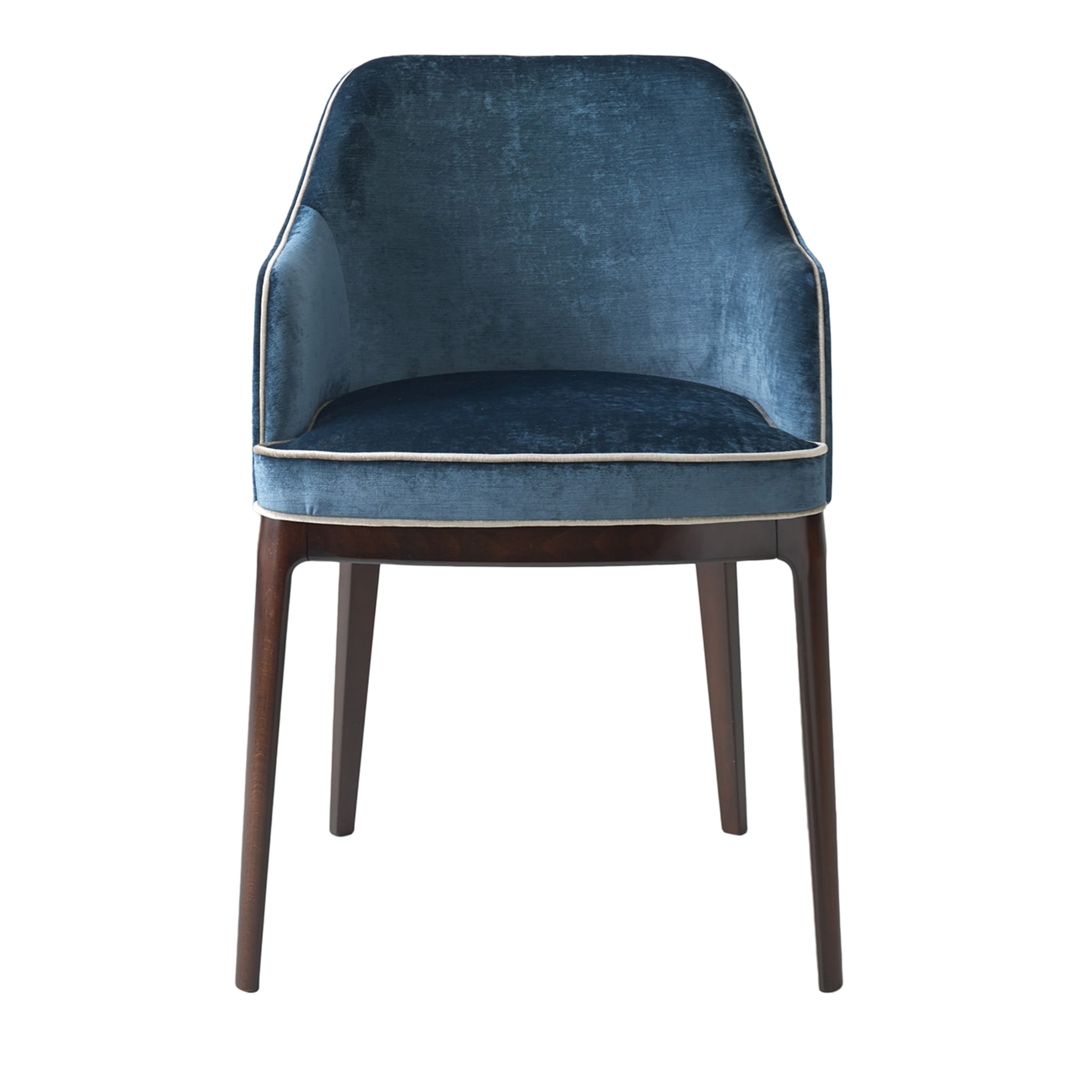 Vivienne Blue Navy Velvet Chair - Main view