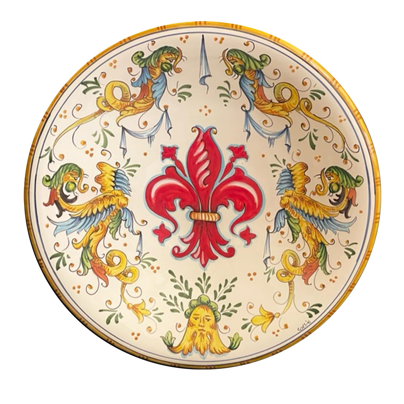 Raphaelesque-style Ceramic Plate - Ceramiche Corsini