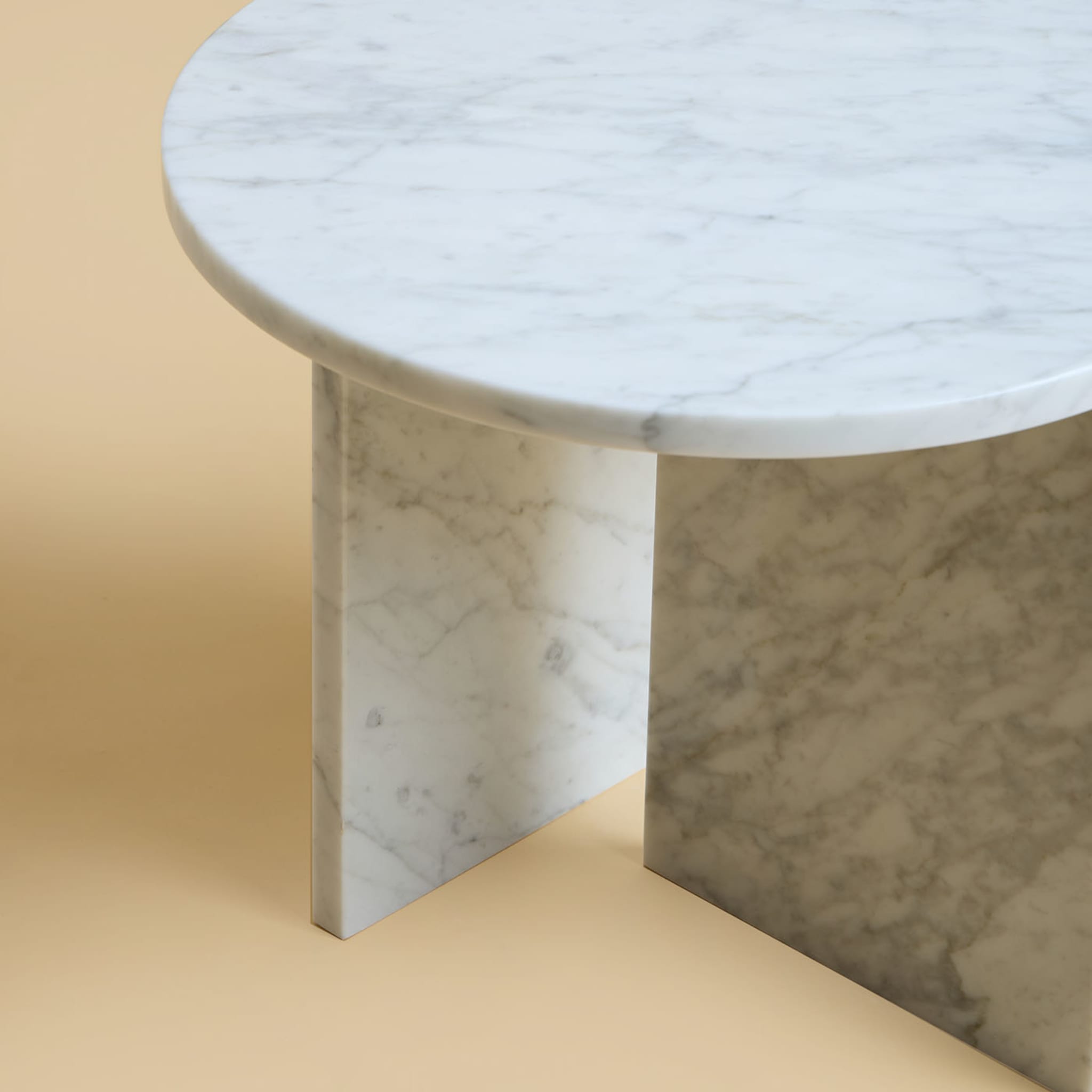 Kyushu White Carrara Side Table - Alternative view 3