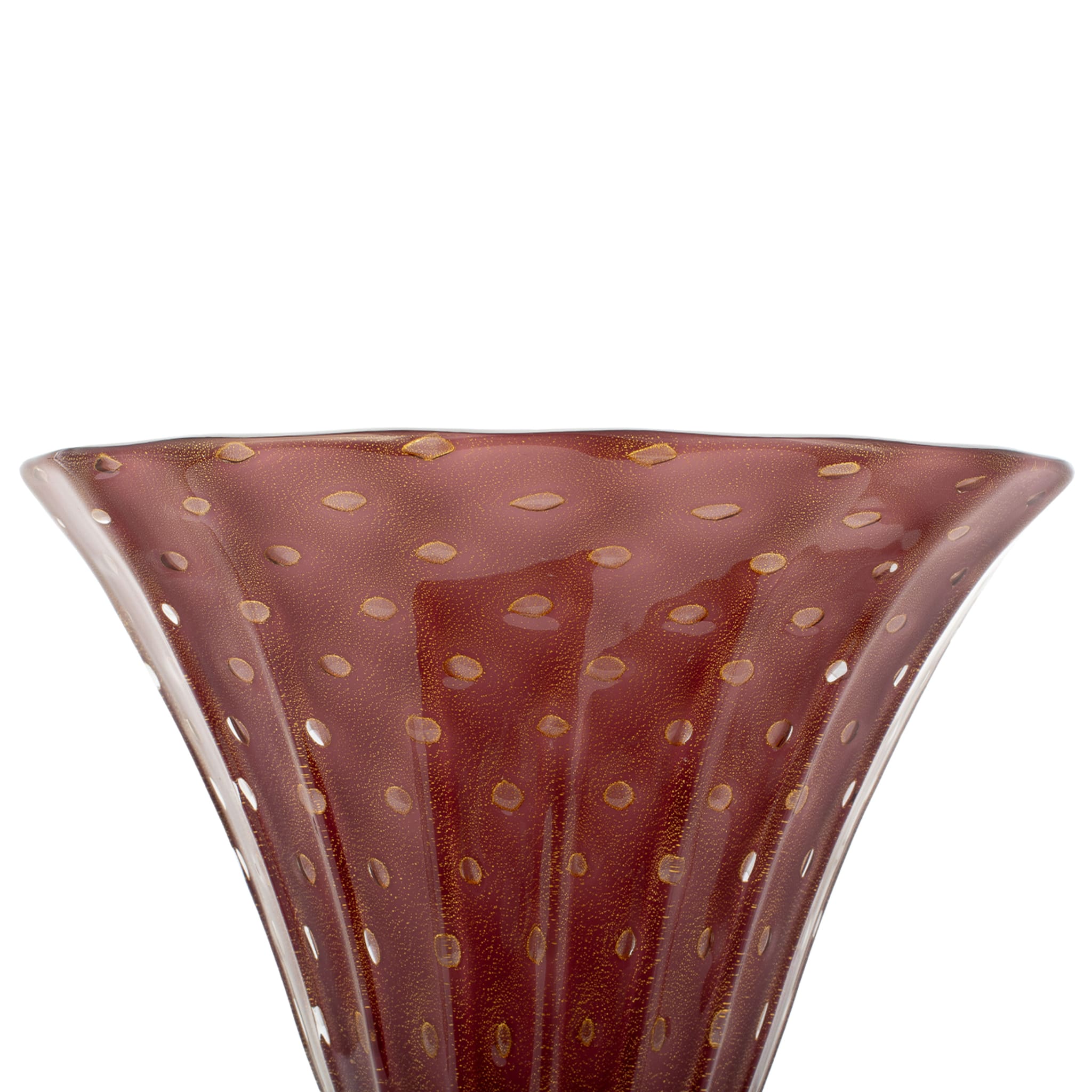 Stmtrub Ruby & Gold Footed Vase - Alternative view 5