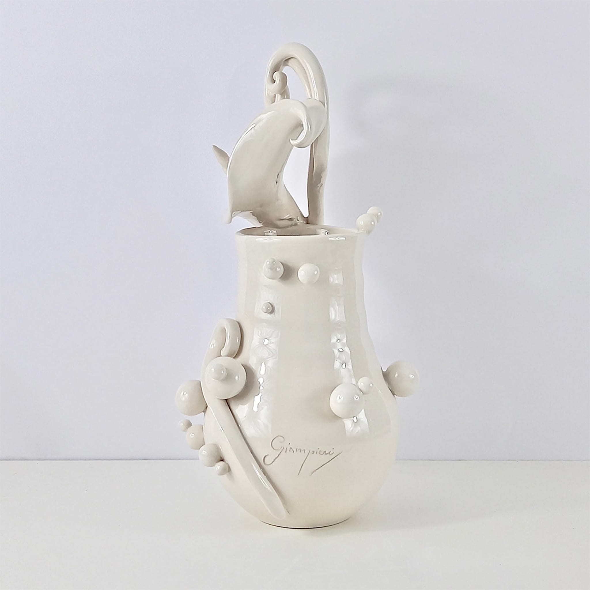 Fantasy Calla Weiße Keramik-Vase #2 - Alternative Ansicht 1