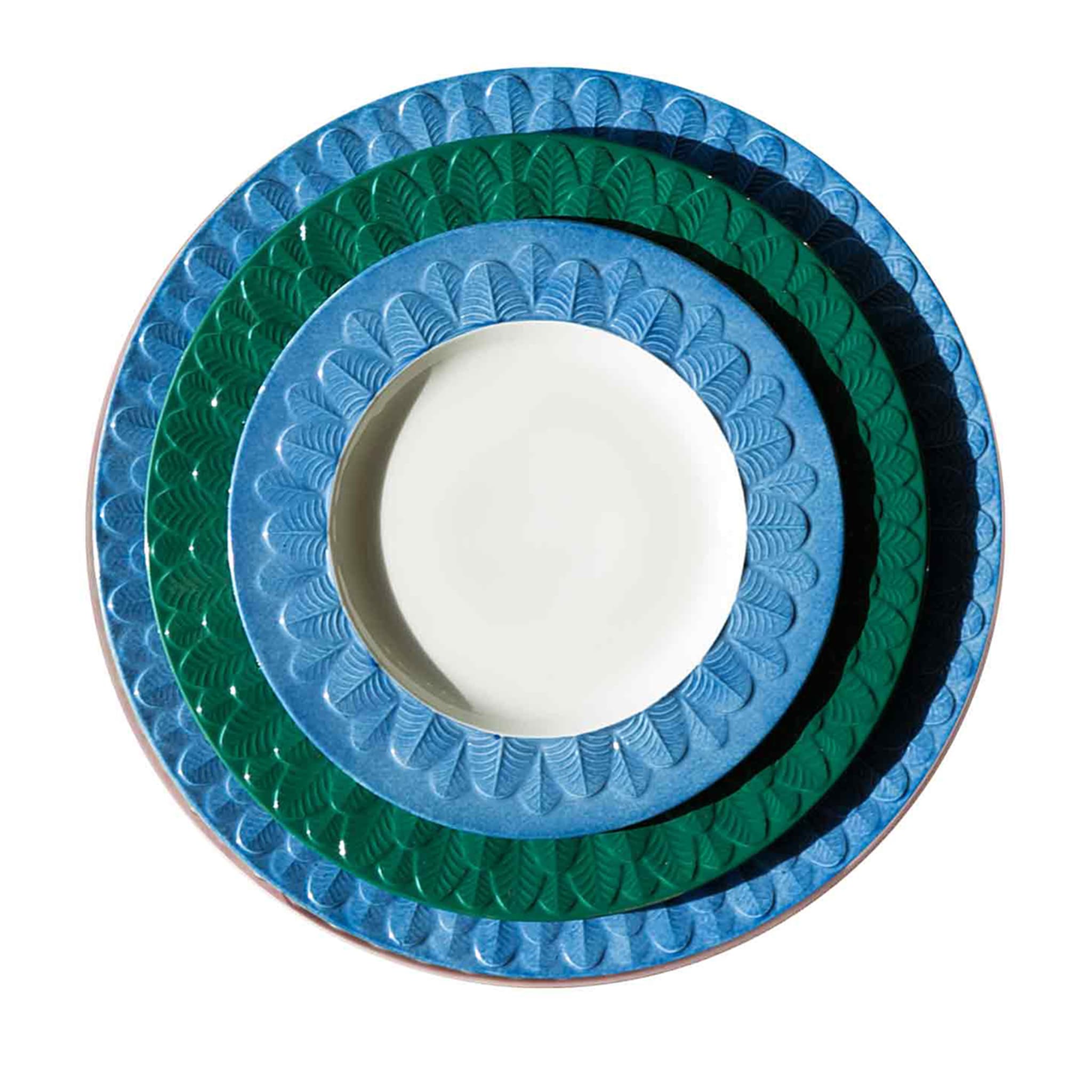 PEACOCK LAY PLATE - BLUE - Alternative view 1