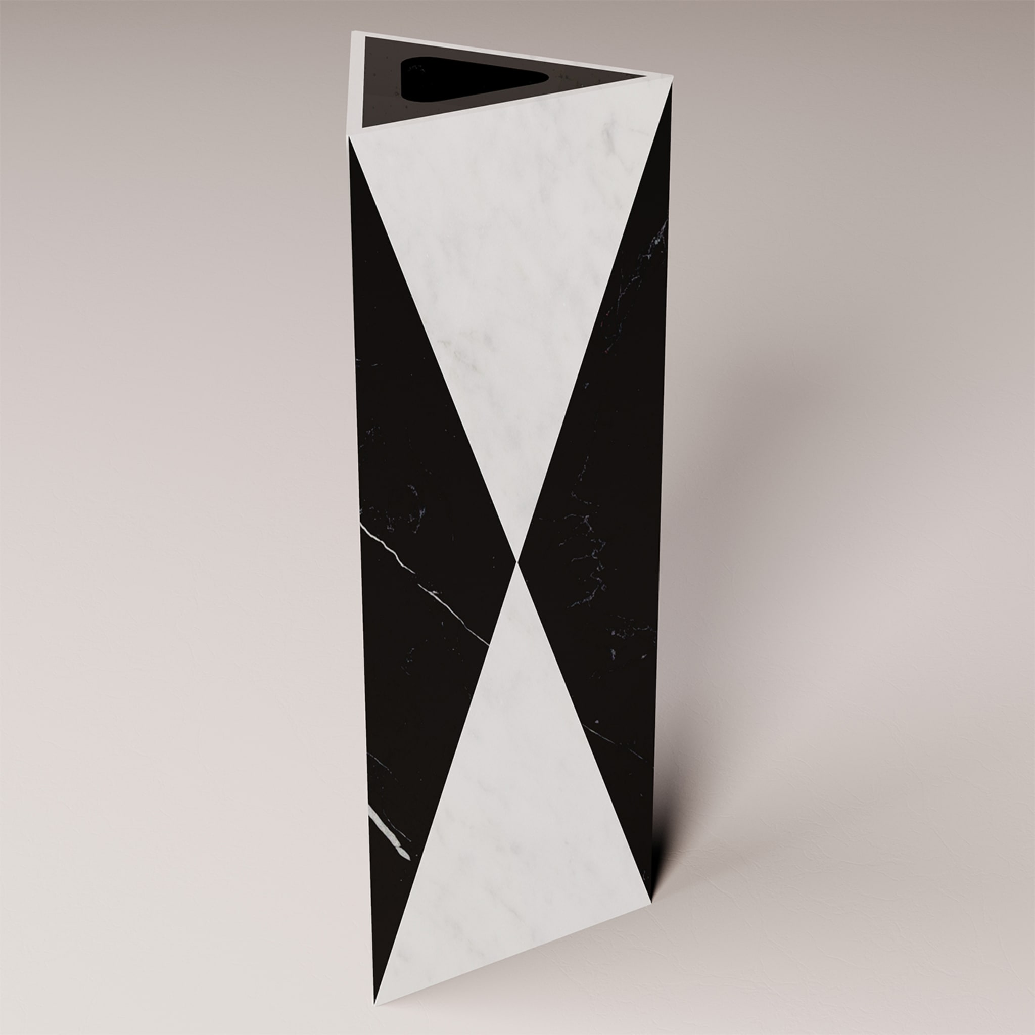 Polimelus Nero Marquina &amp; Bianco Carrara Vase - Alternative Ansicht 4