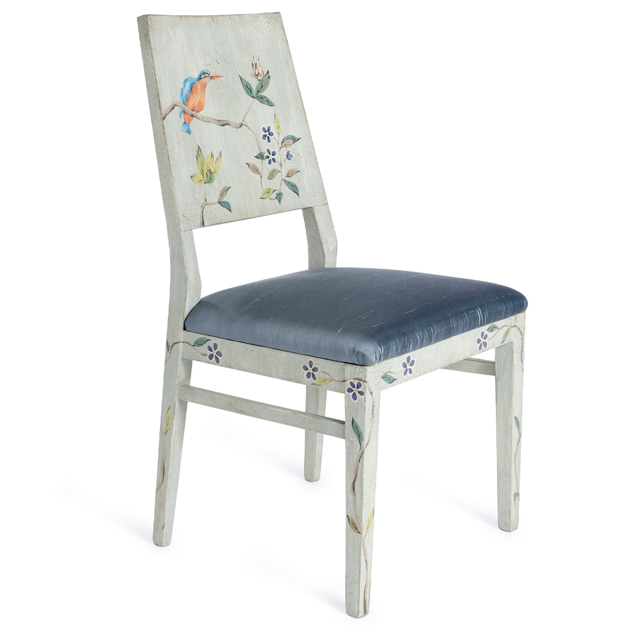 Azure Indigo Chair with Foliage - Alternative view 4