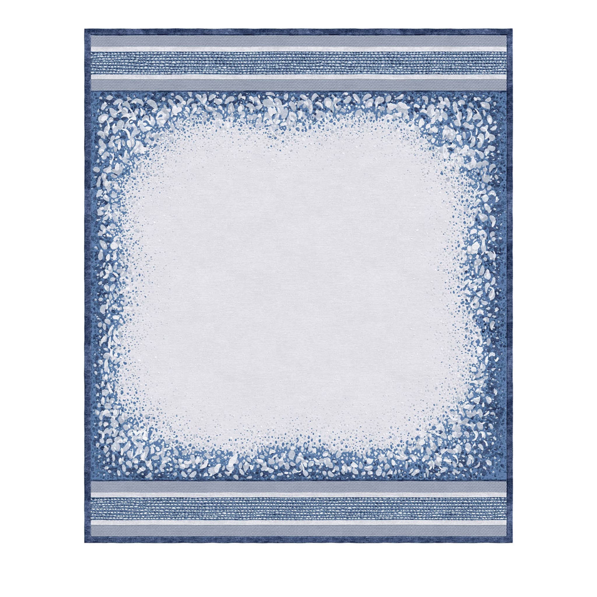 Tapis rectangulaire Lia bleu et blanc - Vue principale