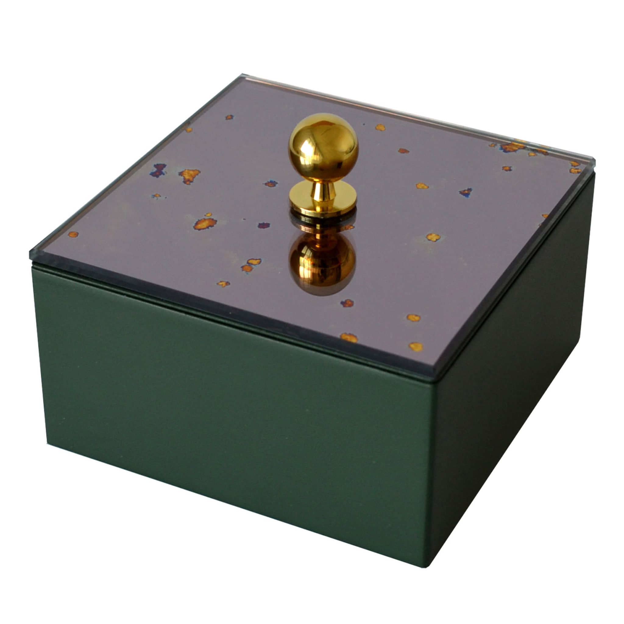 Boîte à bijoux en miroir vert - Vue principale