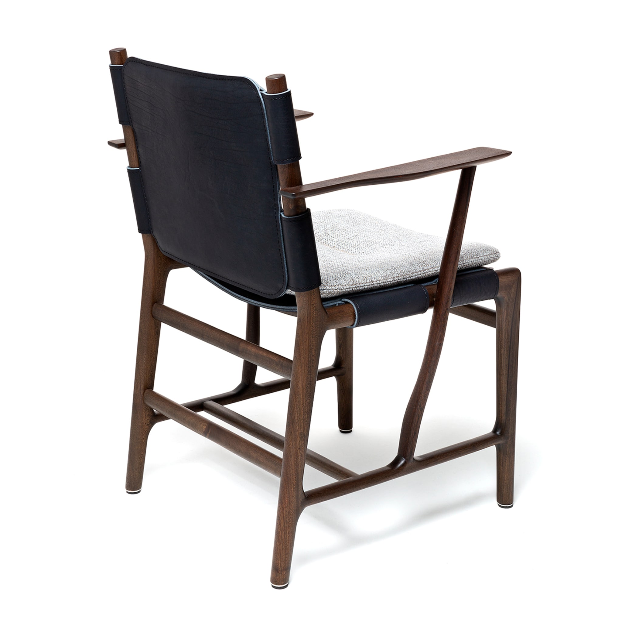 Levante Dark Chair with Armrests by Massimo Castagna - Alternative view 2
