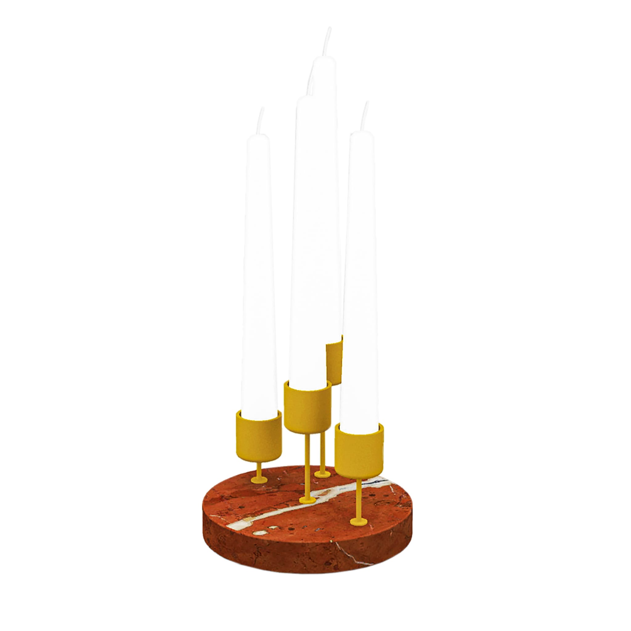 Transitorio 4-Arm Yellow/Red Alicante Candleholder - Main view