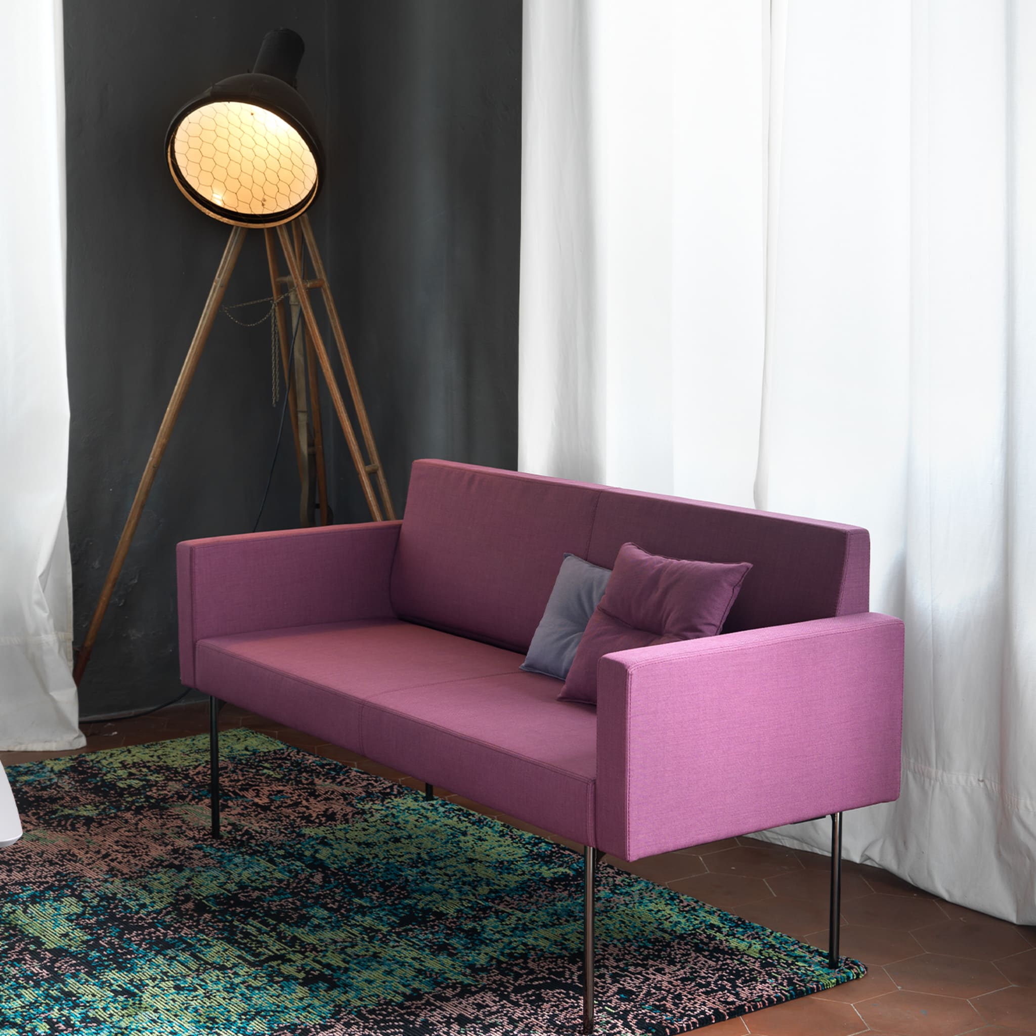 Laguna B 2 Seater Purple Sofa - Alternative view 1