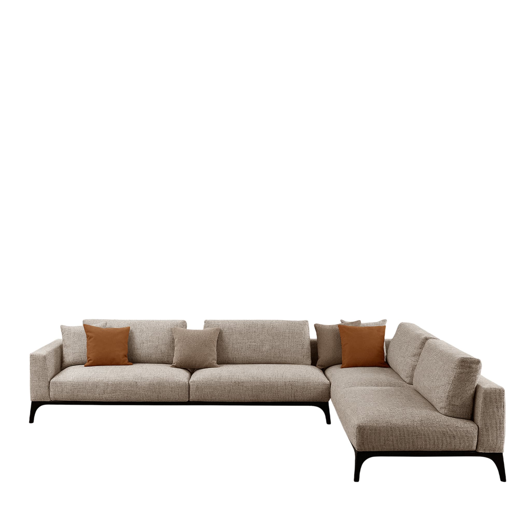 Milano Pillow Angular Beige Sofa - Main view