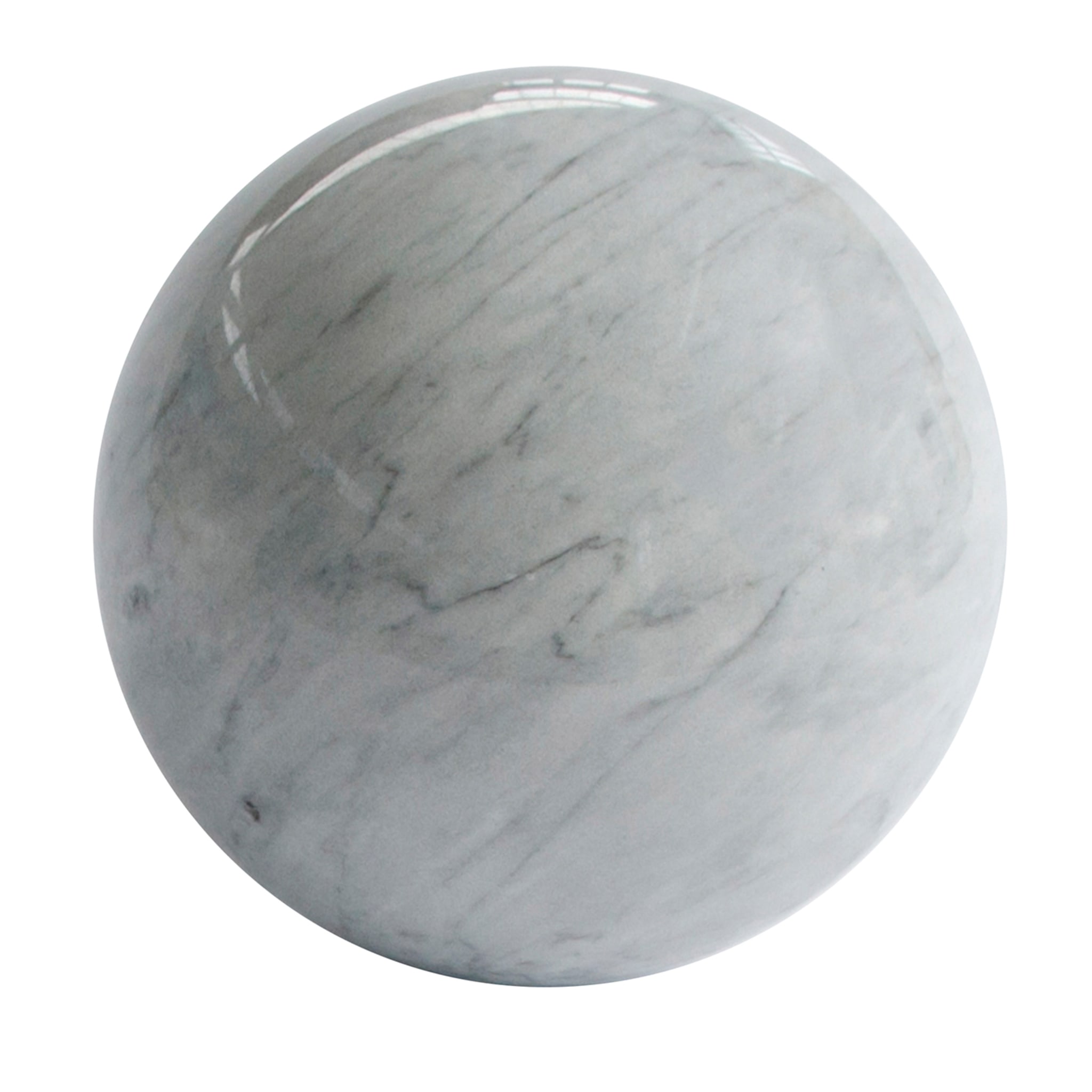 Big paperweight sphere in grey Bardiglio marble - Main view