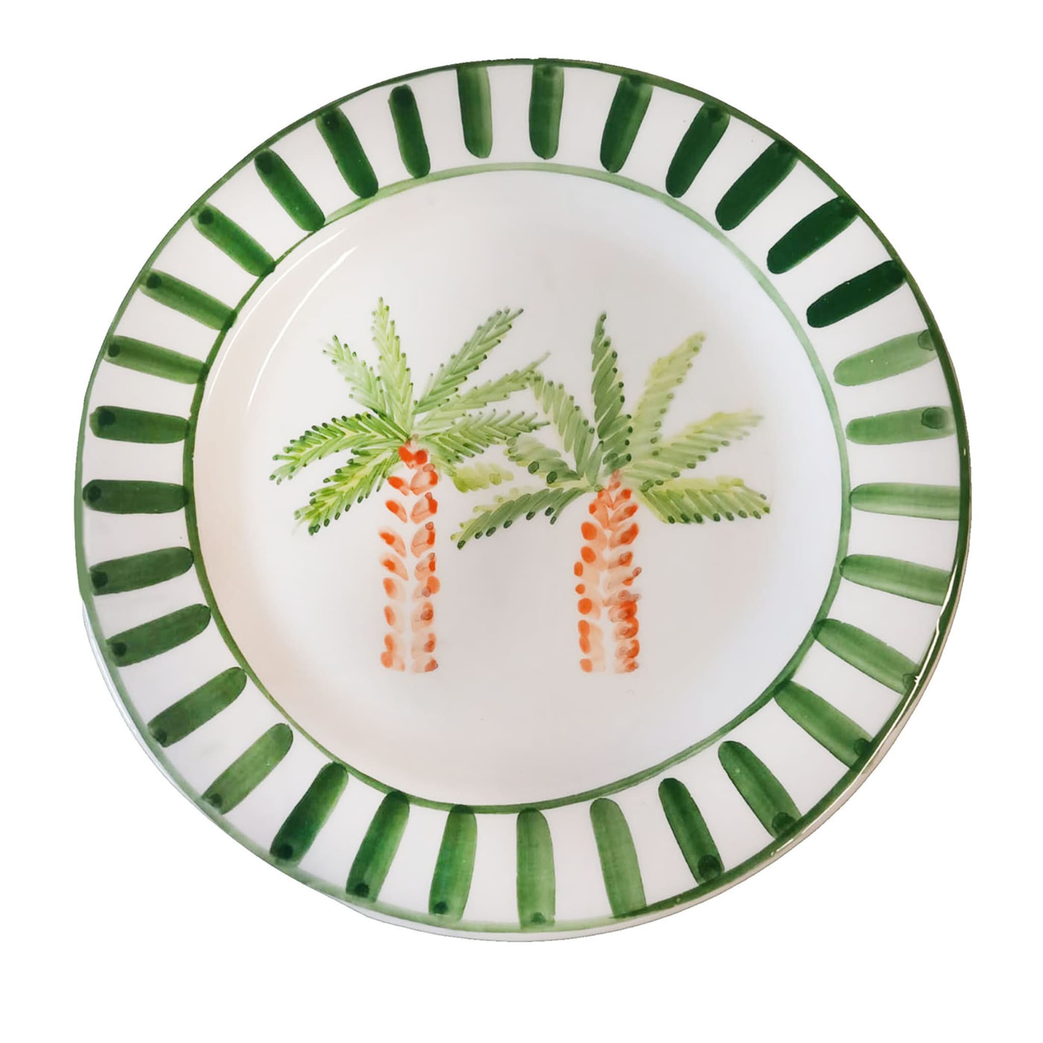 Set of 6 Ceramic Marrakech Palm Trees Dining Plates  - Main view