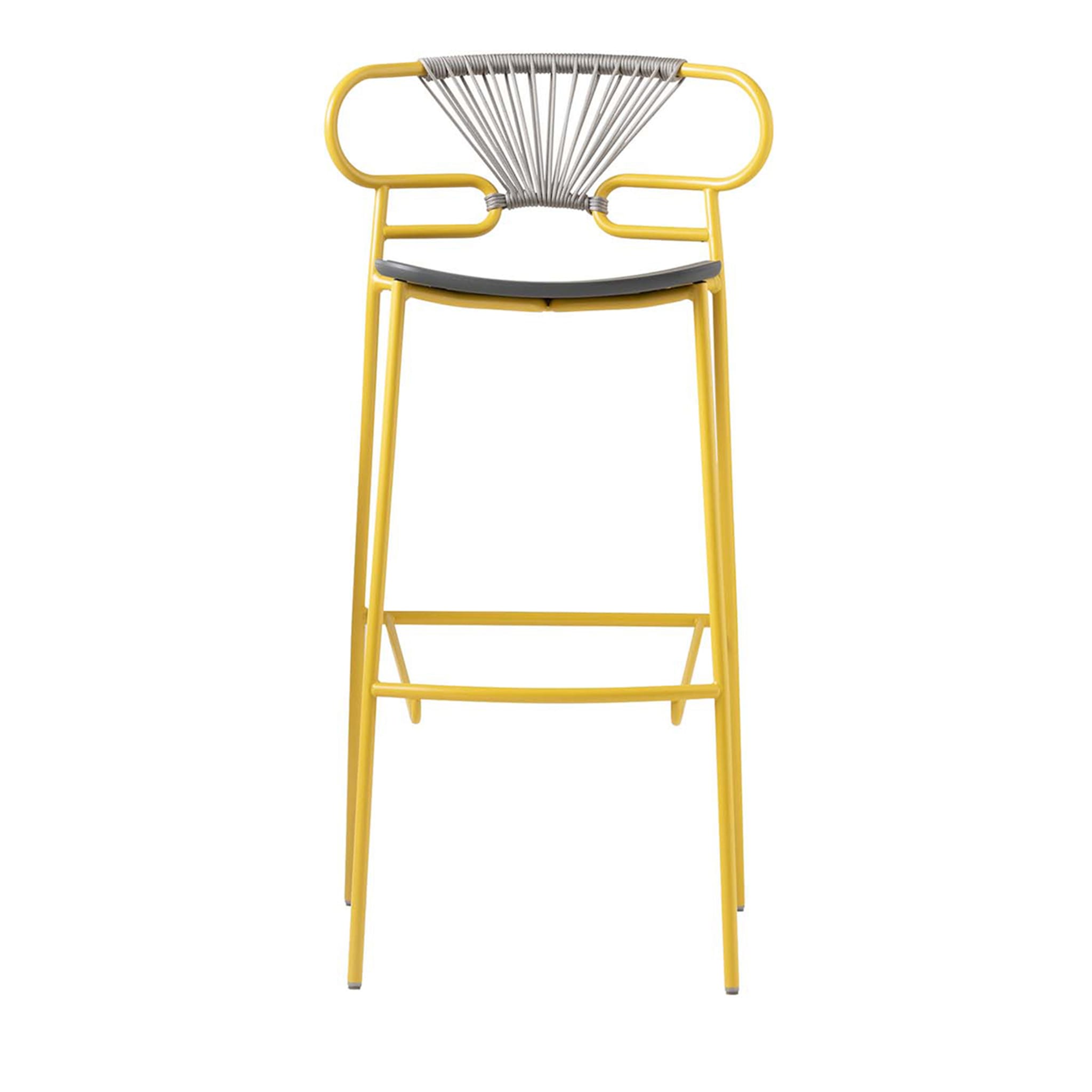 Genoa Yellow and Gray Stool by Cesare Ehr - Main view