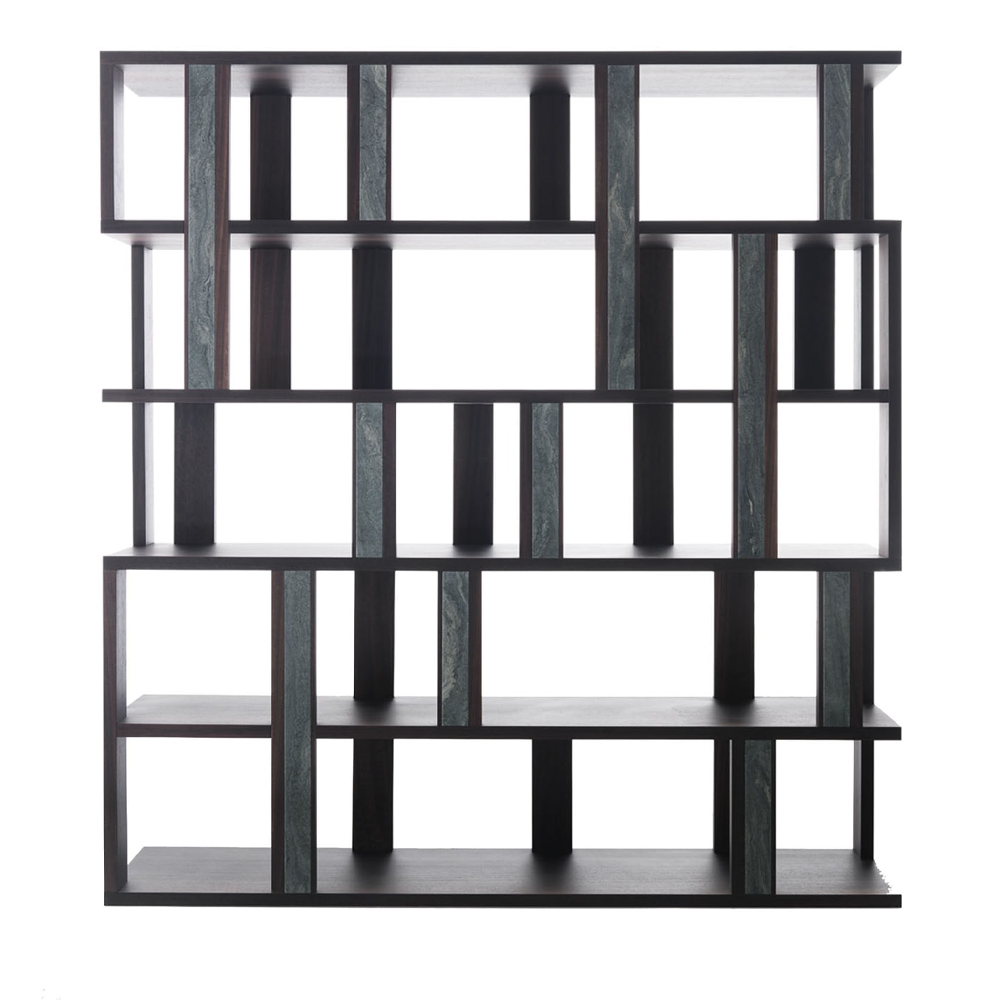 Bibliothèque Tetris en bois et marbre de Matteo Nunziati - Vue principale