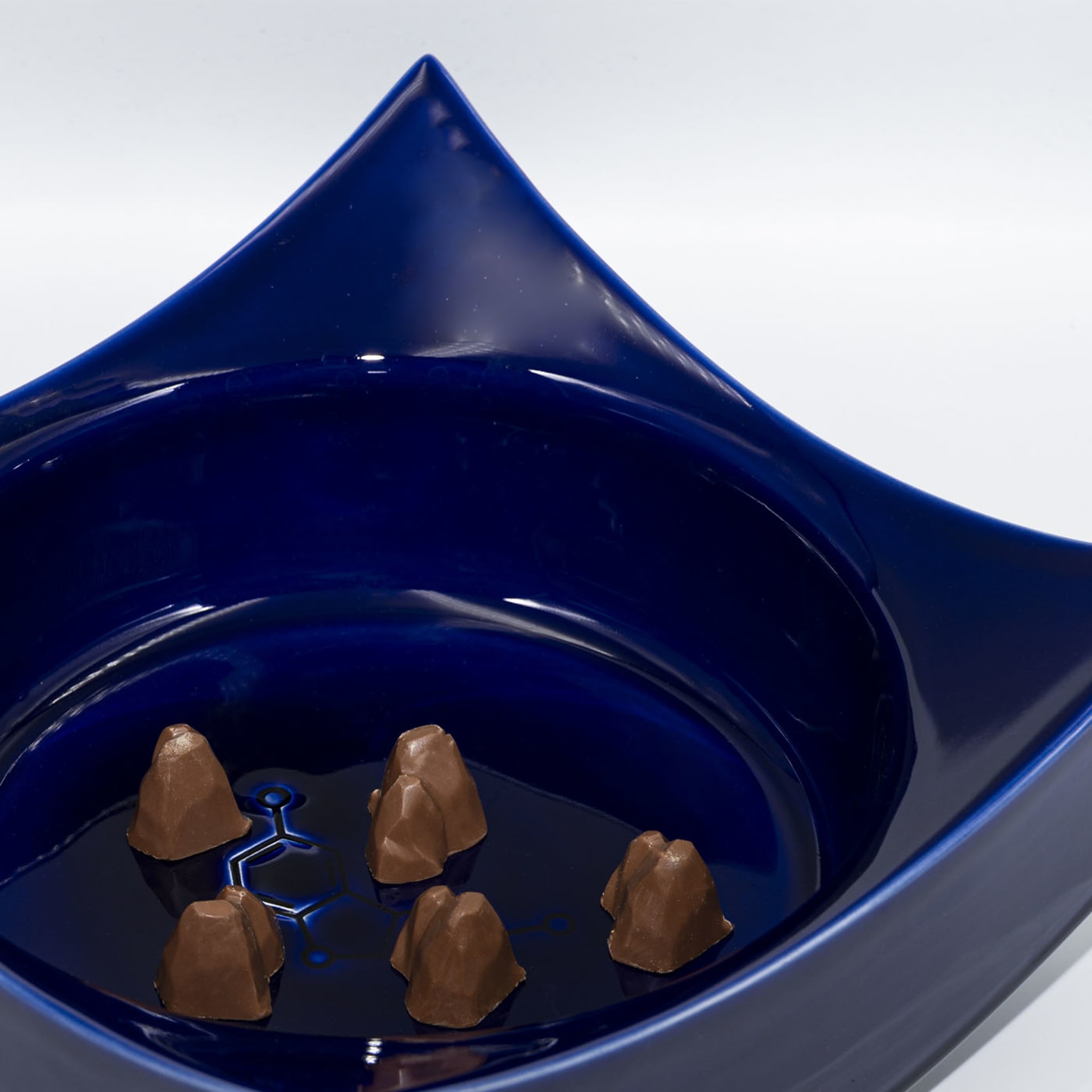Wave Blue & White Bonbon Bowl by Cristian Visentin - Alternative view 3