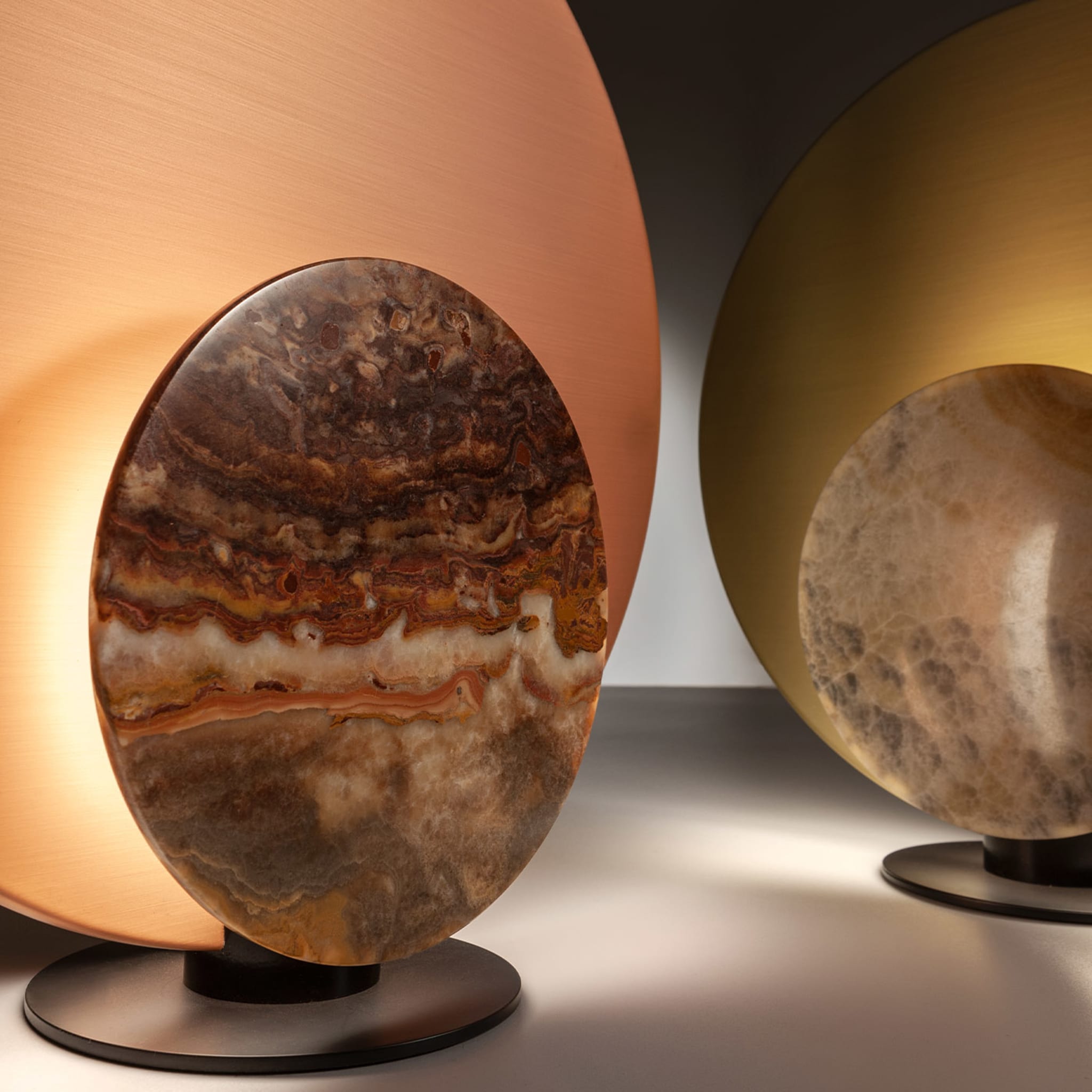 Clis Satin Copper and Purple Onyx Table Lamp - Alternative view 5