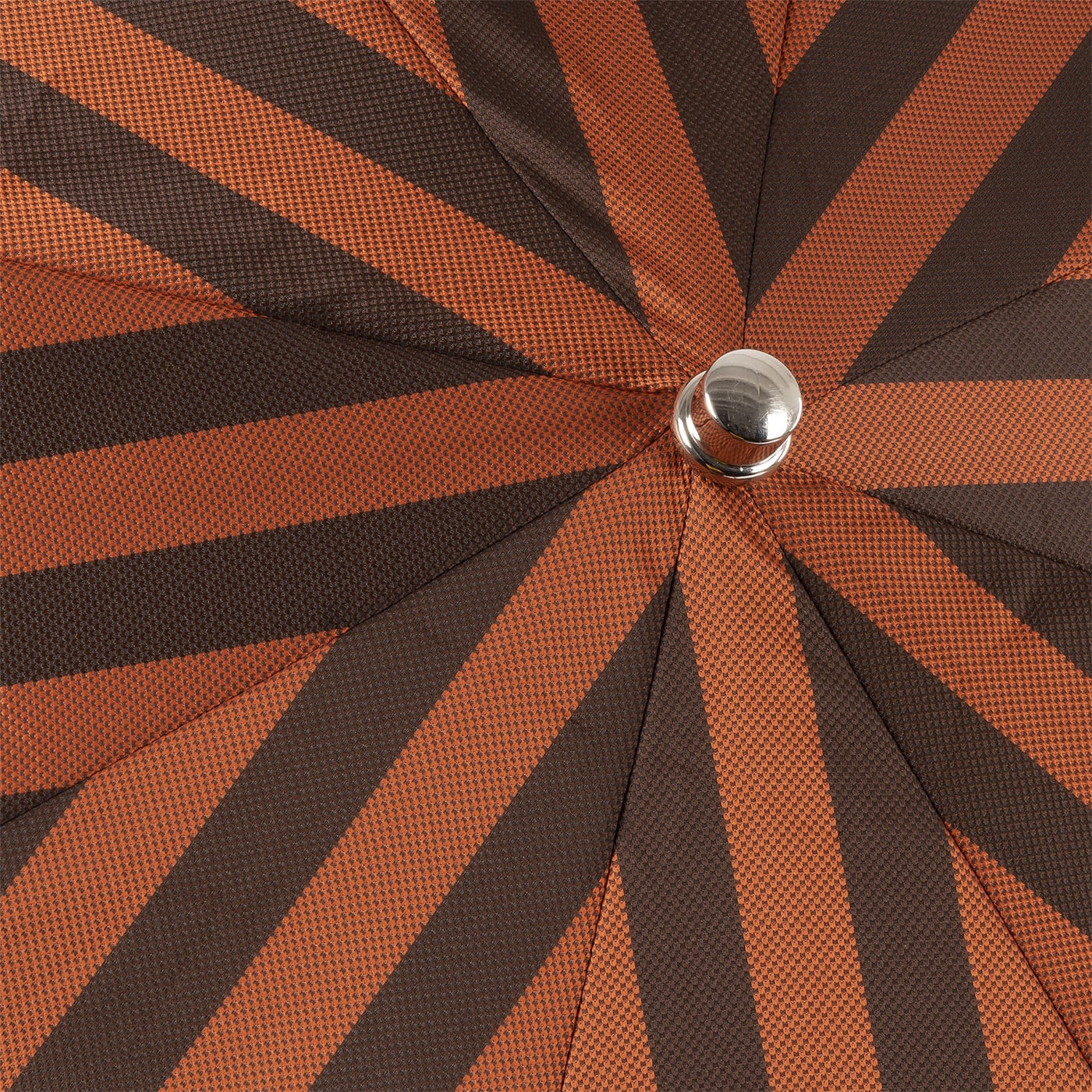 Orange and Brown Stripe Foldable Umbrella - Francesco Maglia Milano