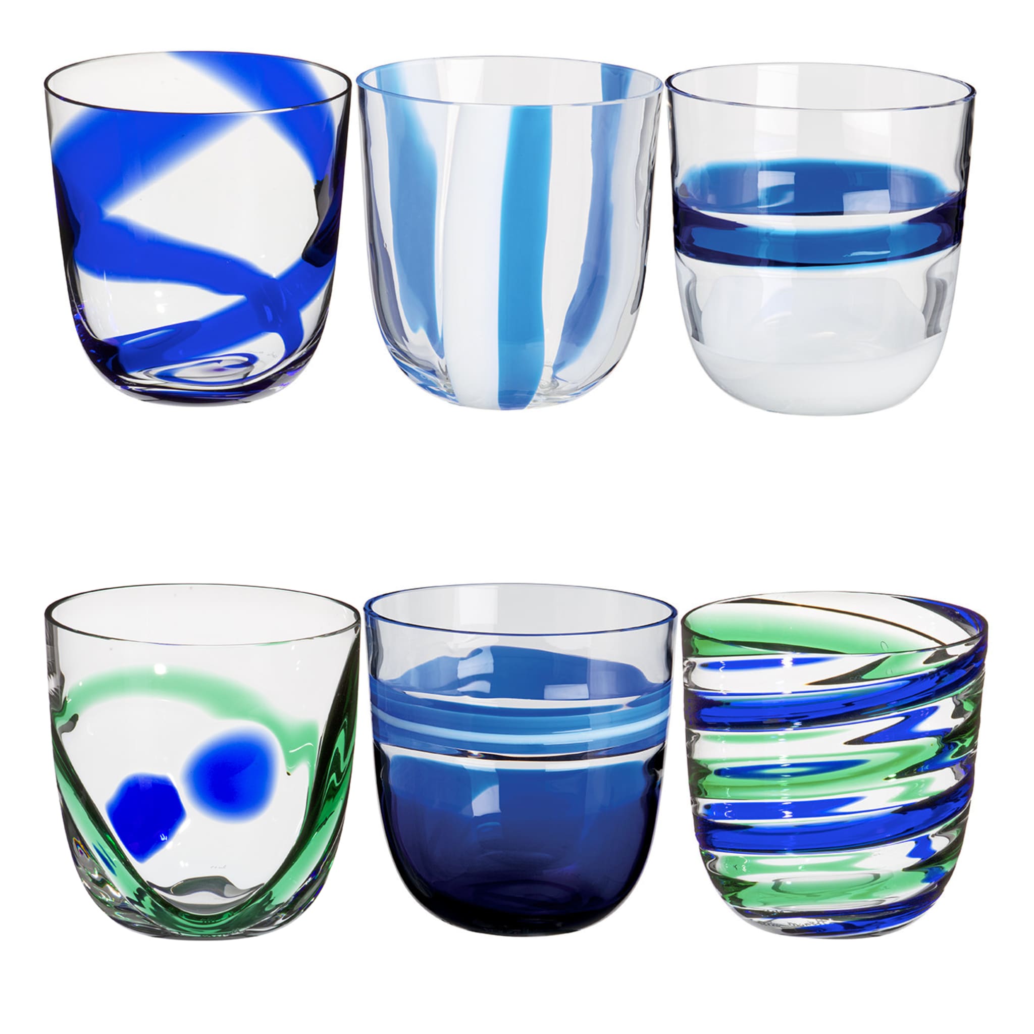 I Diversi Set of 6 Blue Glasses N. 1 - Main view