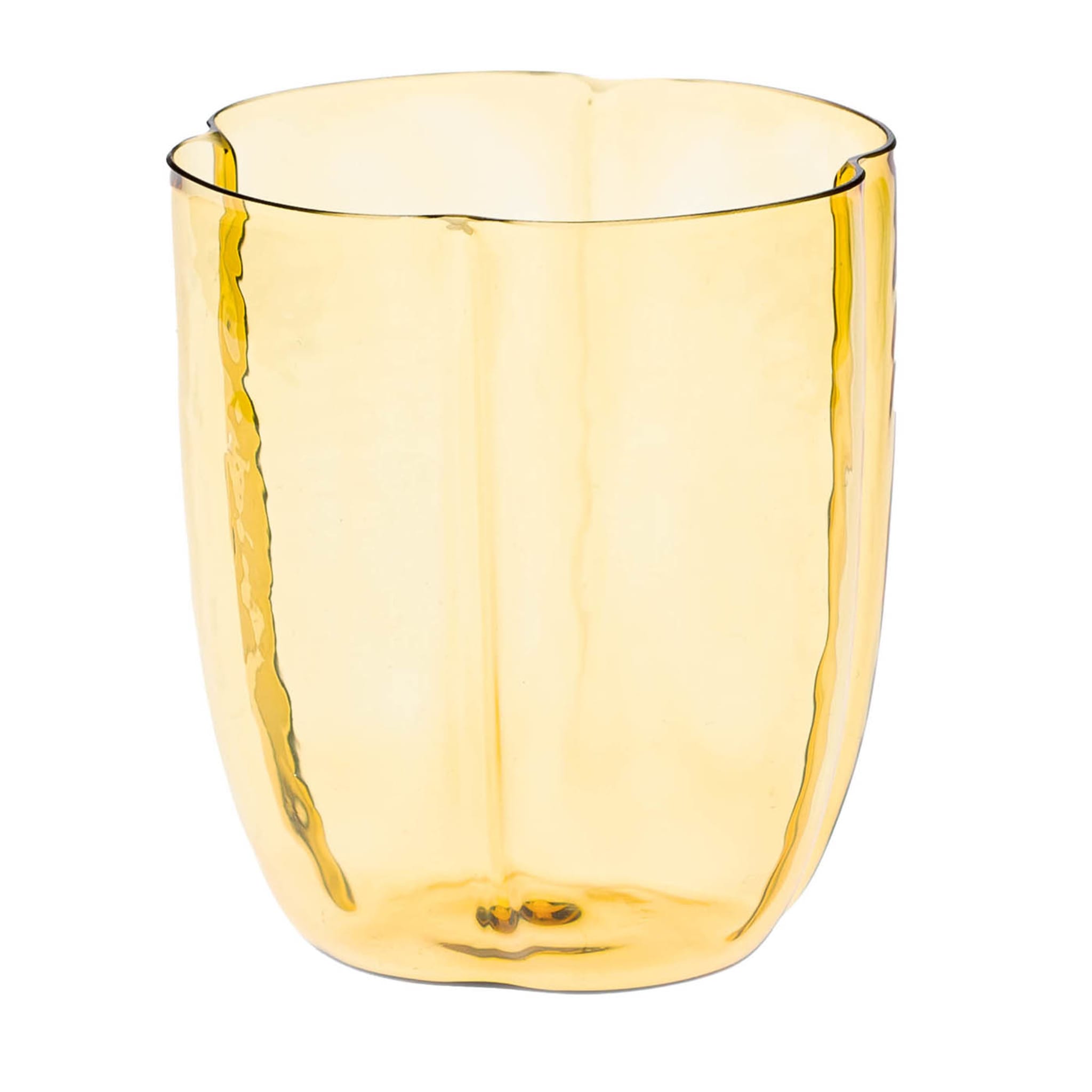 Set Of 4 Amber Petal Water Glasses - Main view