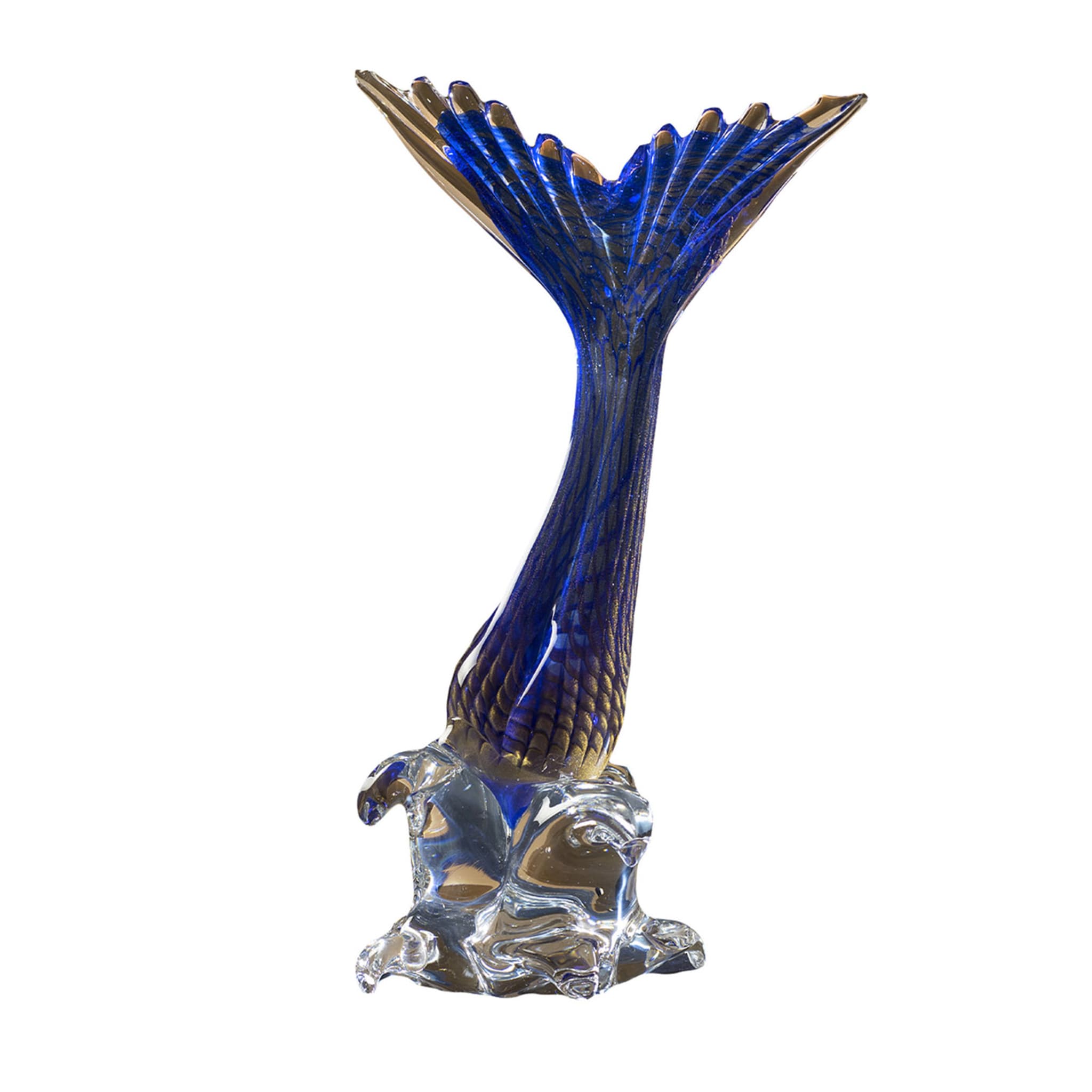 Estatuilla Sirena azul en la ola - Vista principal