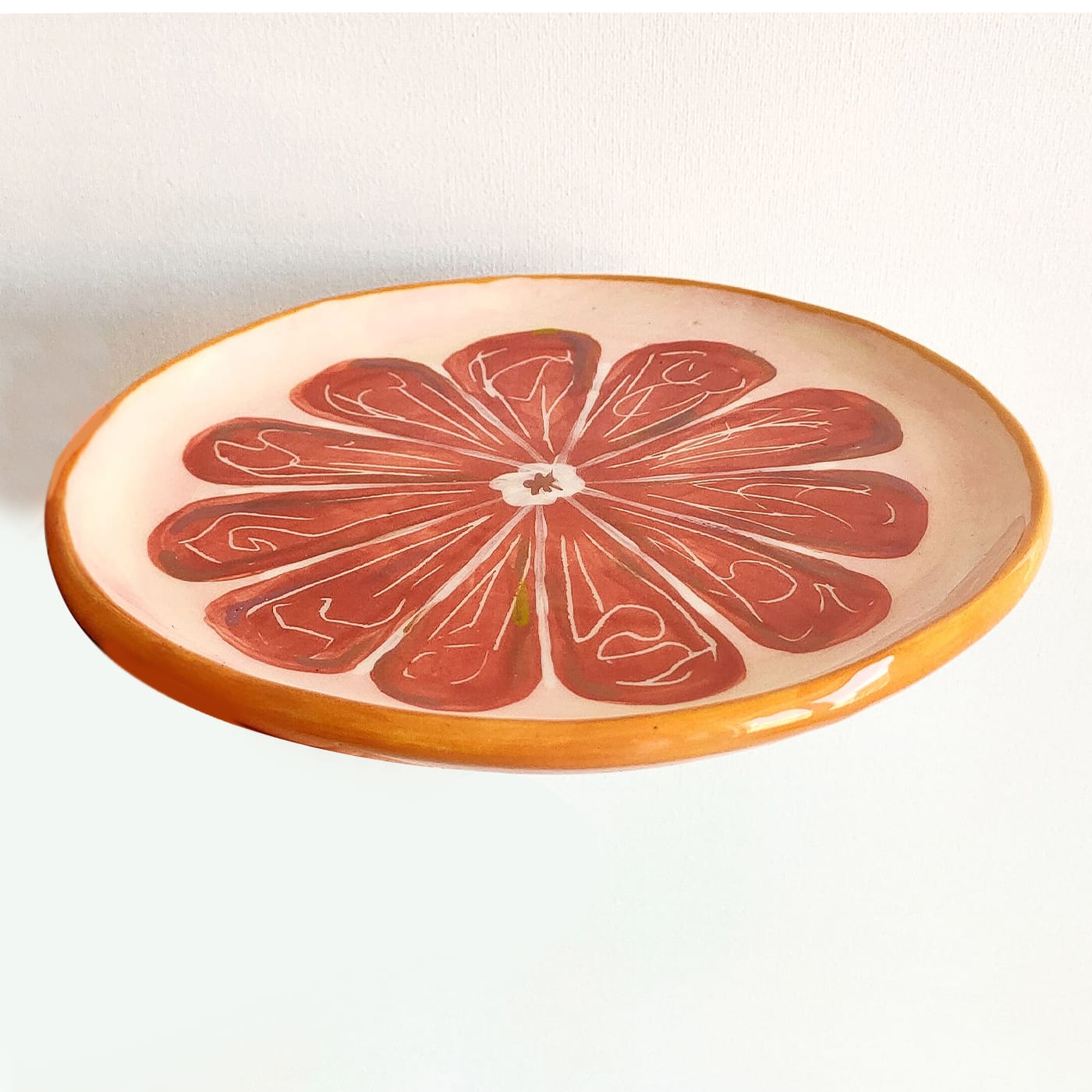 Set of 2 Pink Grapefruit Plate 27 cm - Federica Massimi