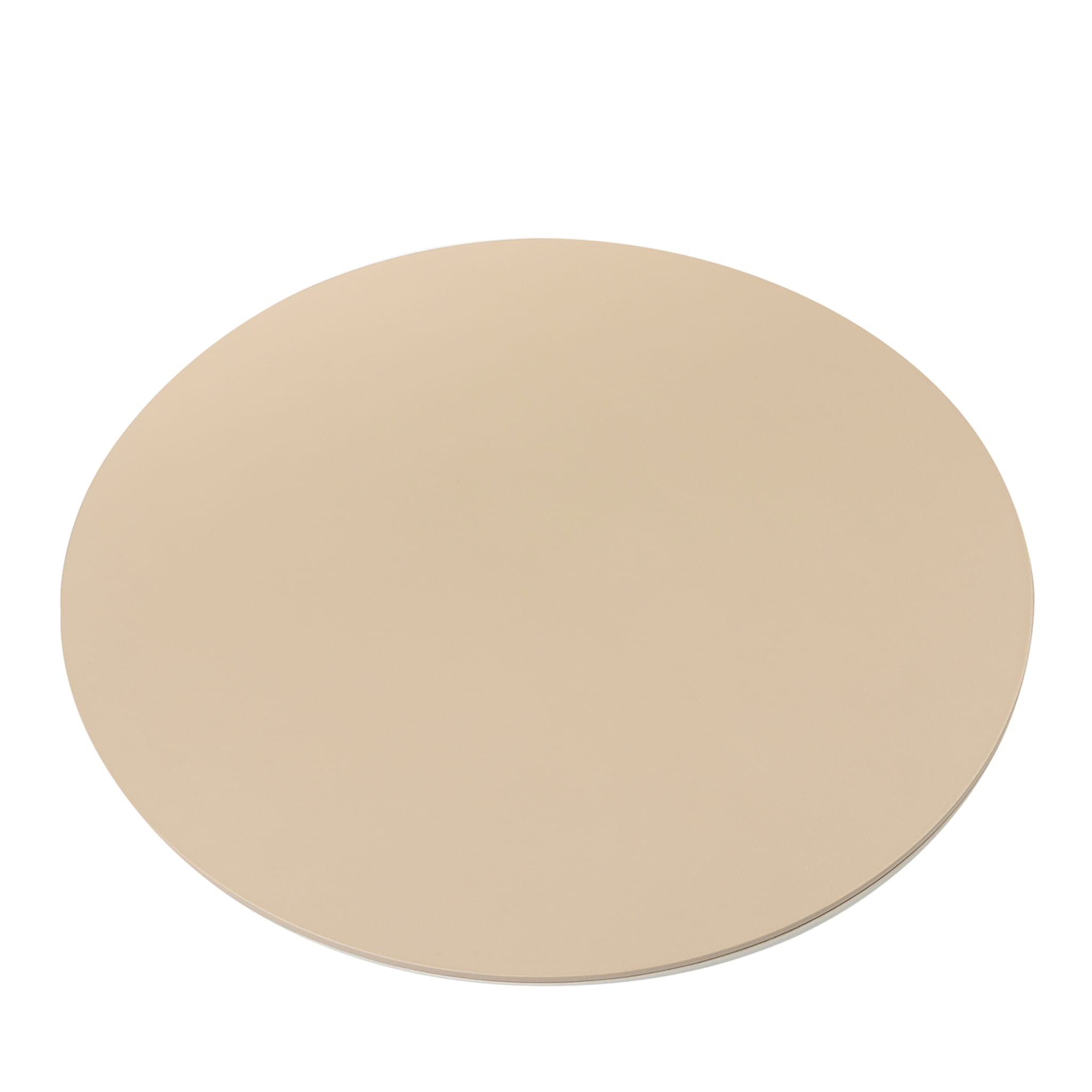 Mondrian Round Cappuccino Beige and Luna White Placemat - Main view