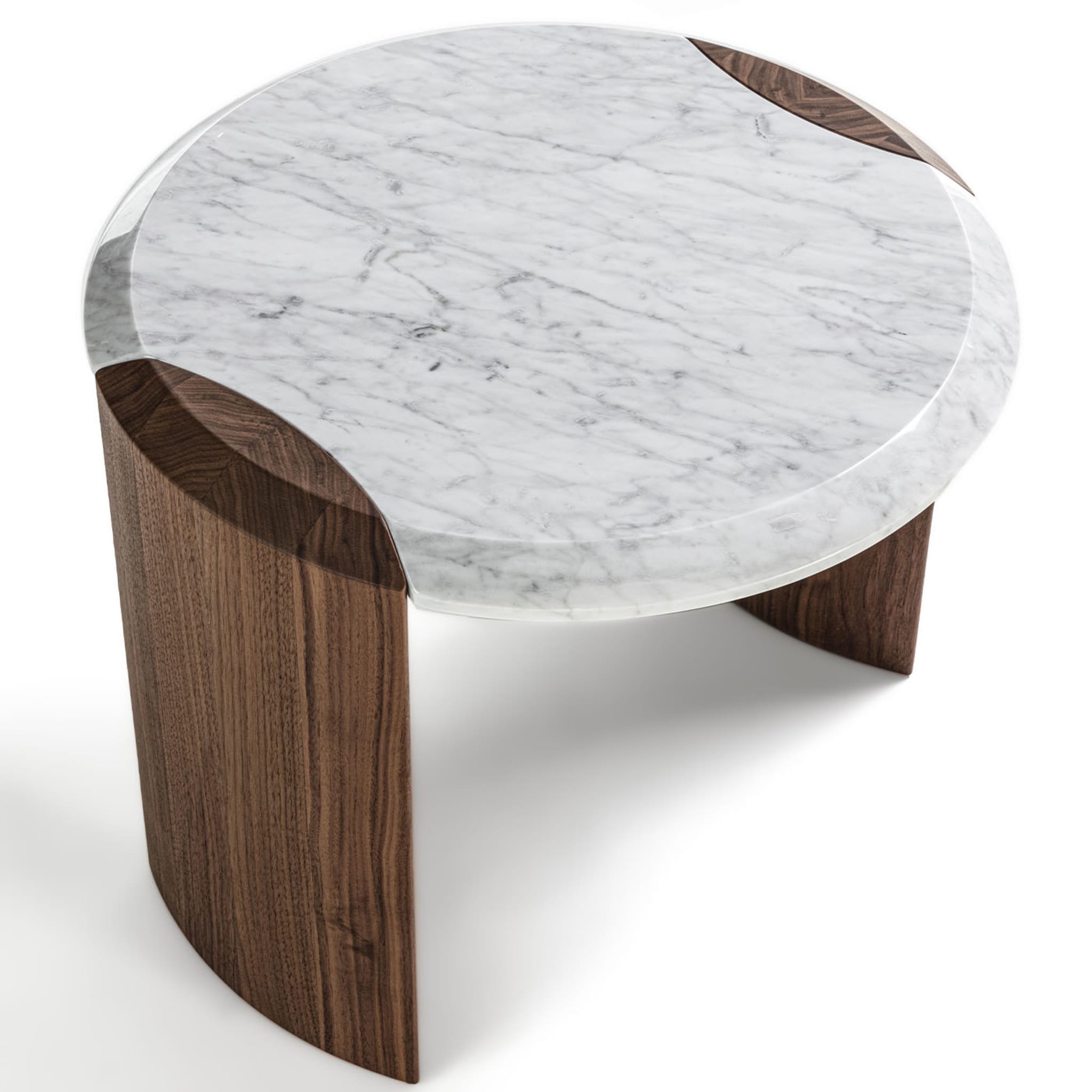 Bellagio Carrara & Walnut Side Table - Alternative view 2