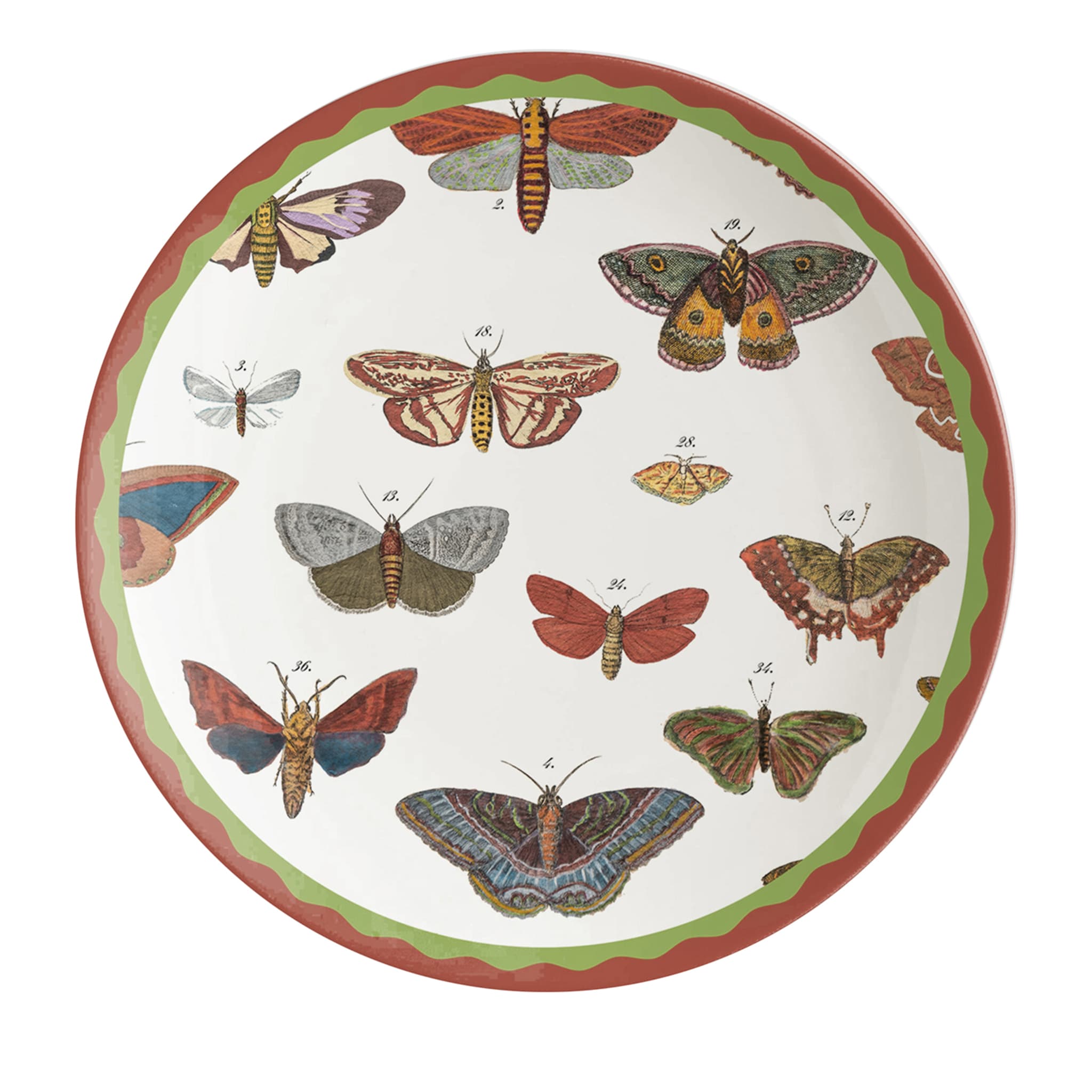 Cabinet De Curiosités Set Of 2 Porcelain Dessert Plates With Butterflies - Main view