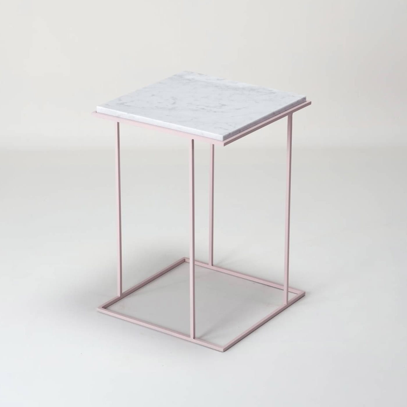 FramE Carrara Marble Side Table - DF DesignLab