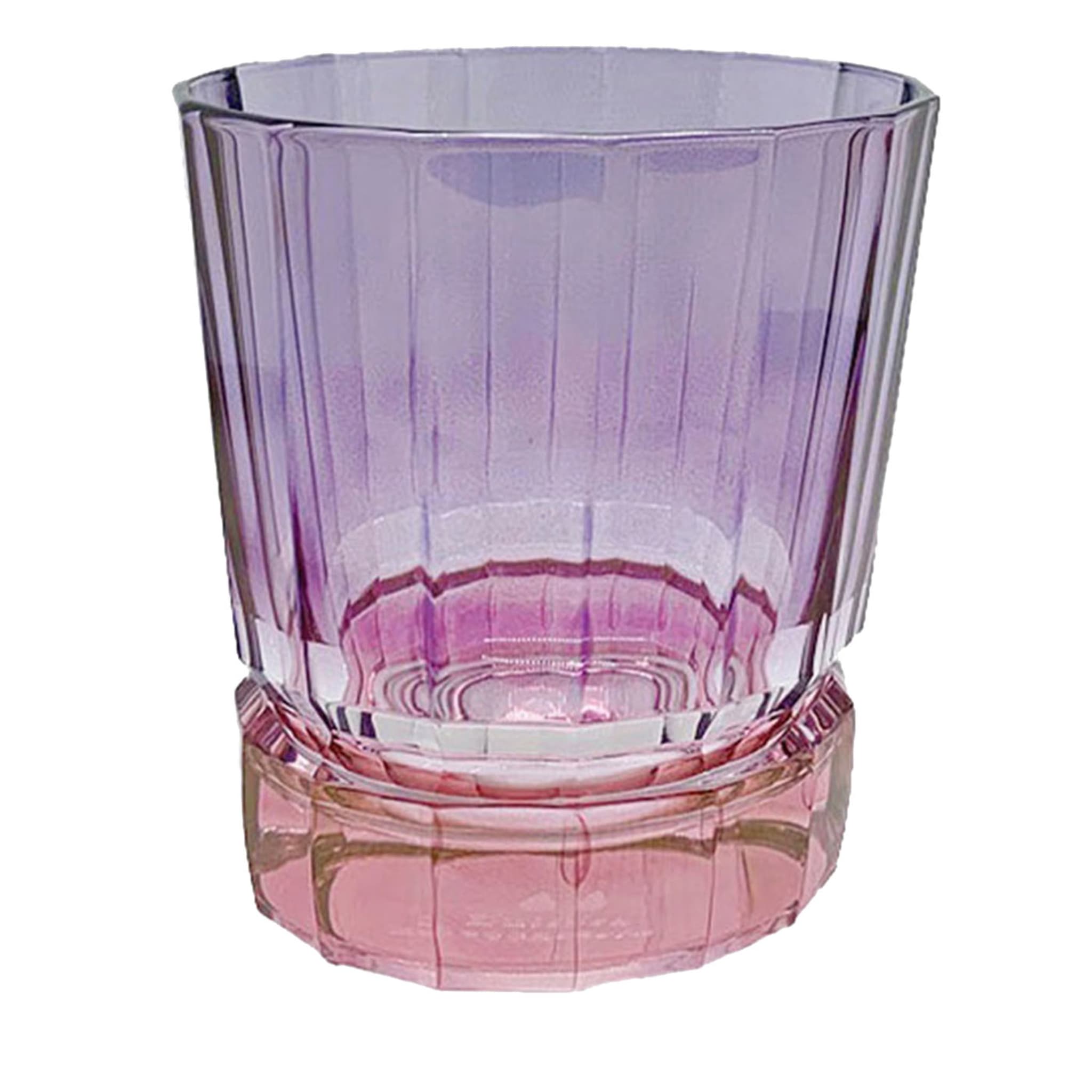 Duccio Set of 2 Small Pink-To-Purple Tumbler Glasses with Base - Main view