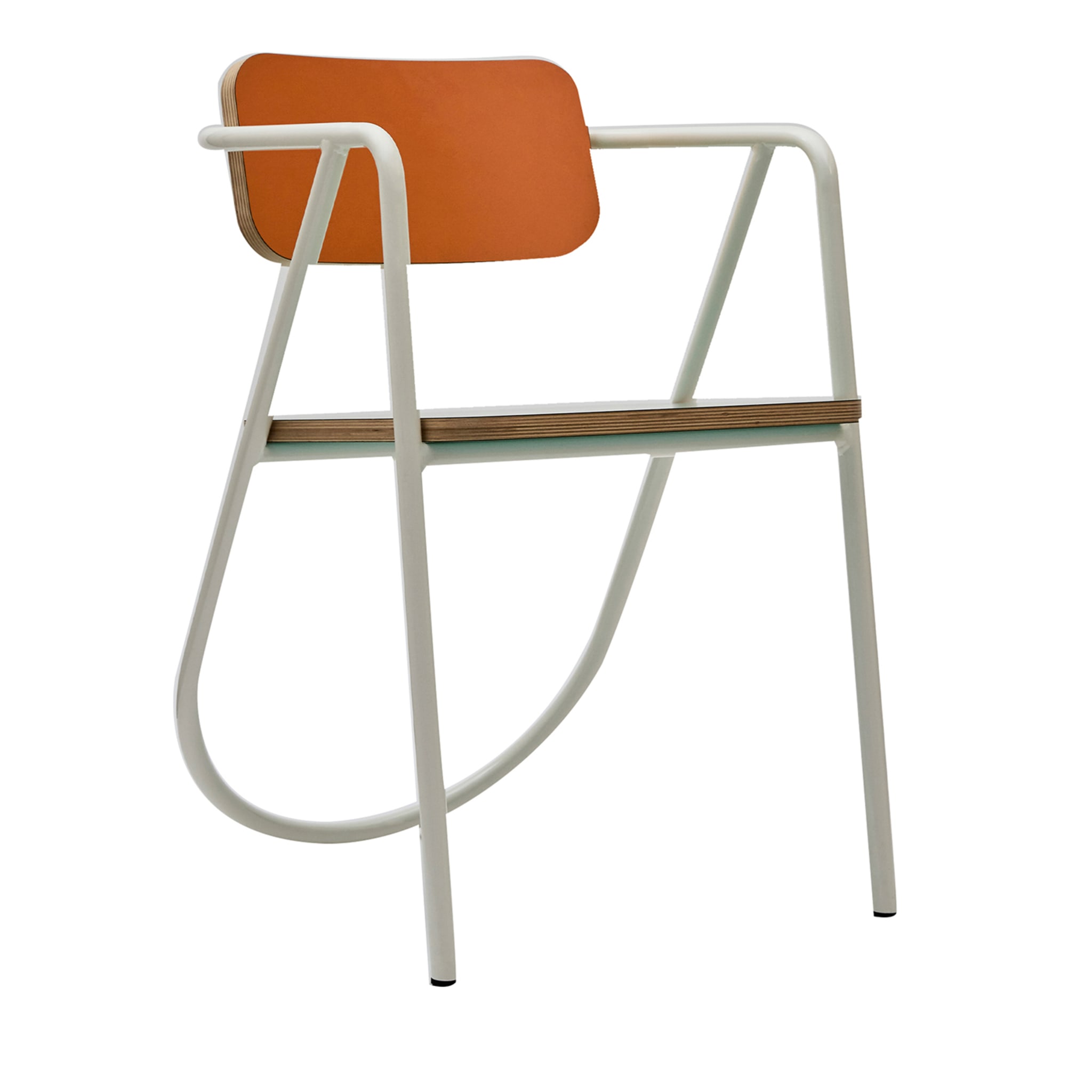 La Misciù White/Teal/Orange Chair  - Main view