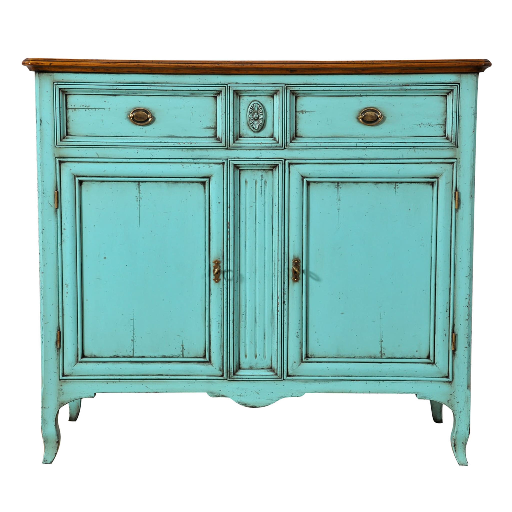 Impero '800 Empire-Style Turquoise Sideboard - Main view