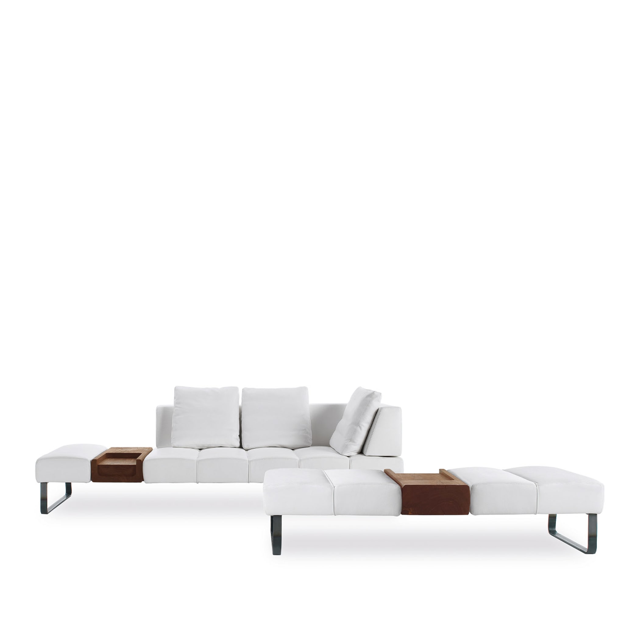 Patmos Asymmetrisches weißes sofa von Terry Dwan - Alternative Ansicht 1