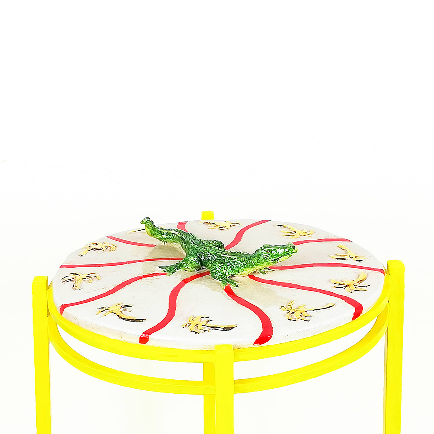 Copacabana Polychrome Wheeled Accent Table - Manifatture Pascoski