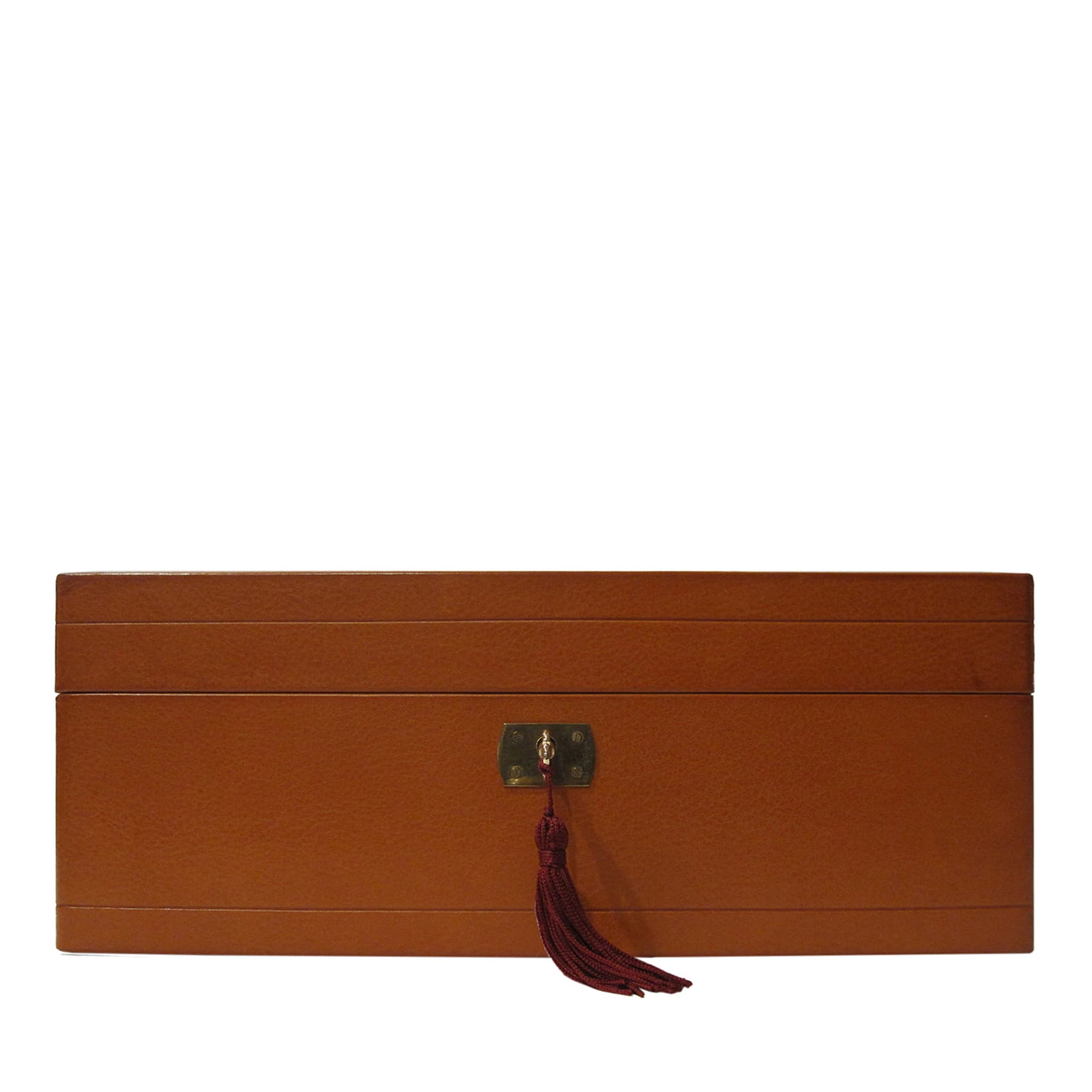 Brown Leather Sewing Box - Main view