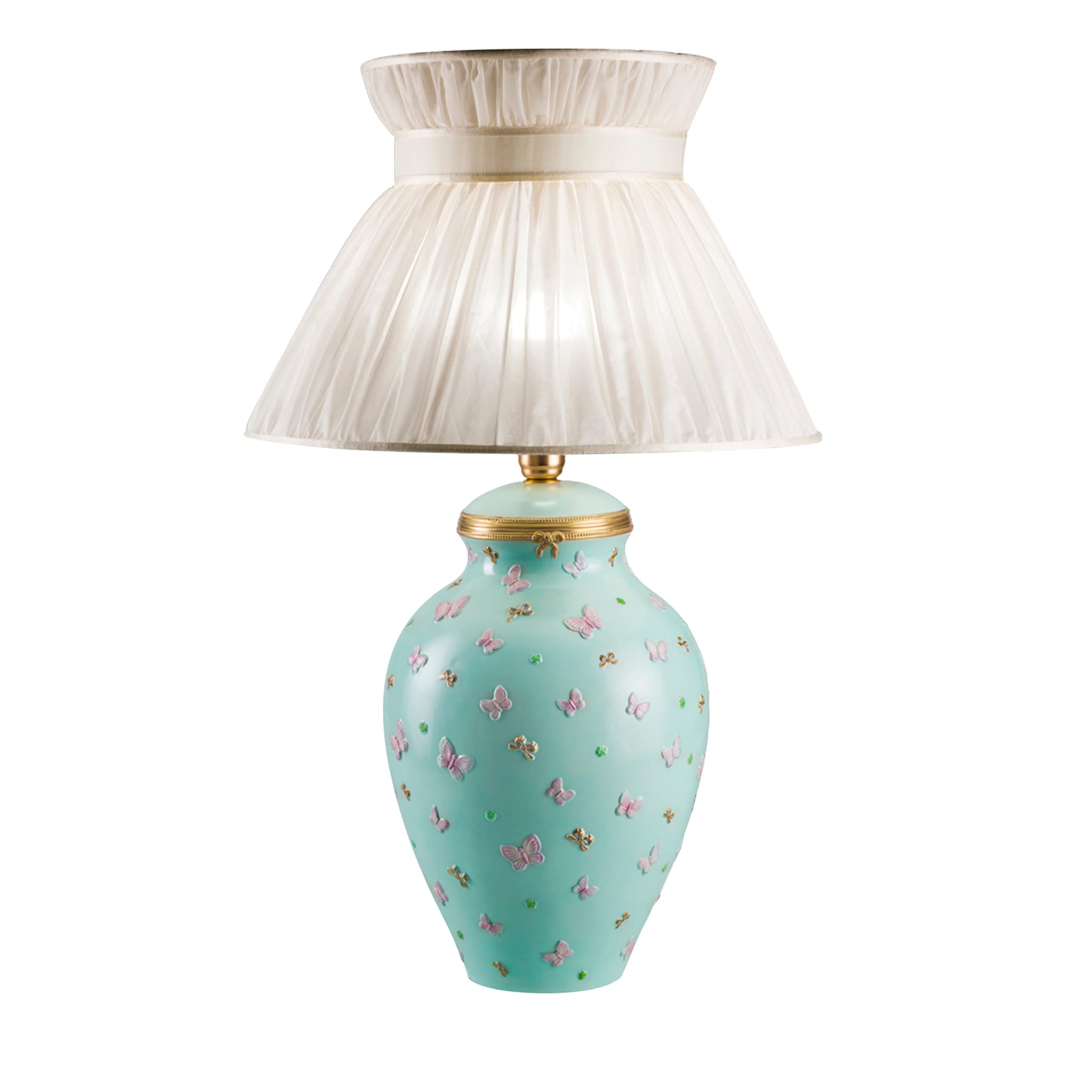 Butterfly Large Classic-Style Light-Blue Table Lamp - Main view