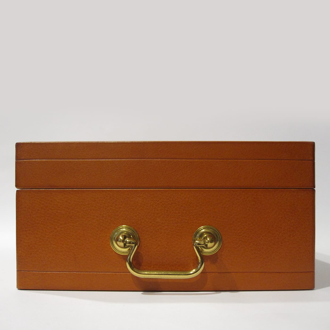 Brown Leather Sewing Box - AtelierGK Firenze