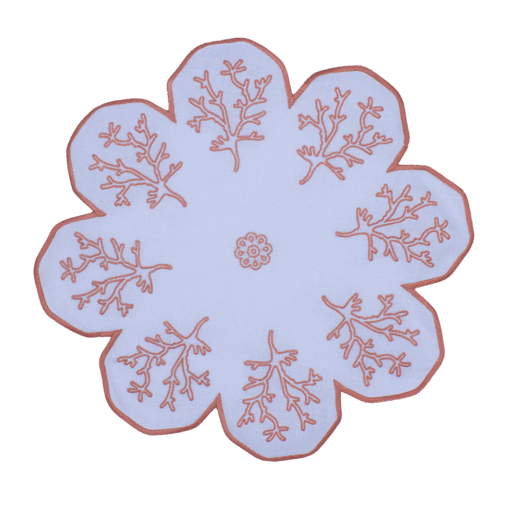 Corallo Rosa Set of 2 Flower-Shaped Azure Service Placemats - Vue principale