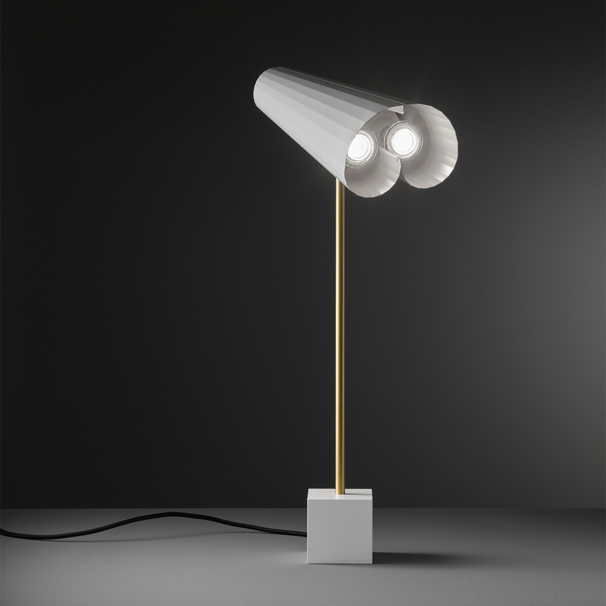 Wall-y 2-Light White Table Lamp by Michele Reginaldi - Alternative view 1