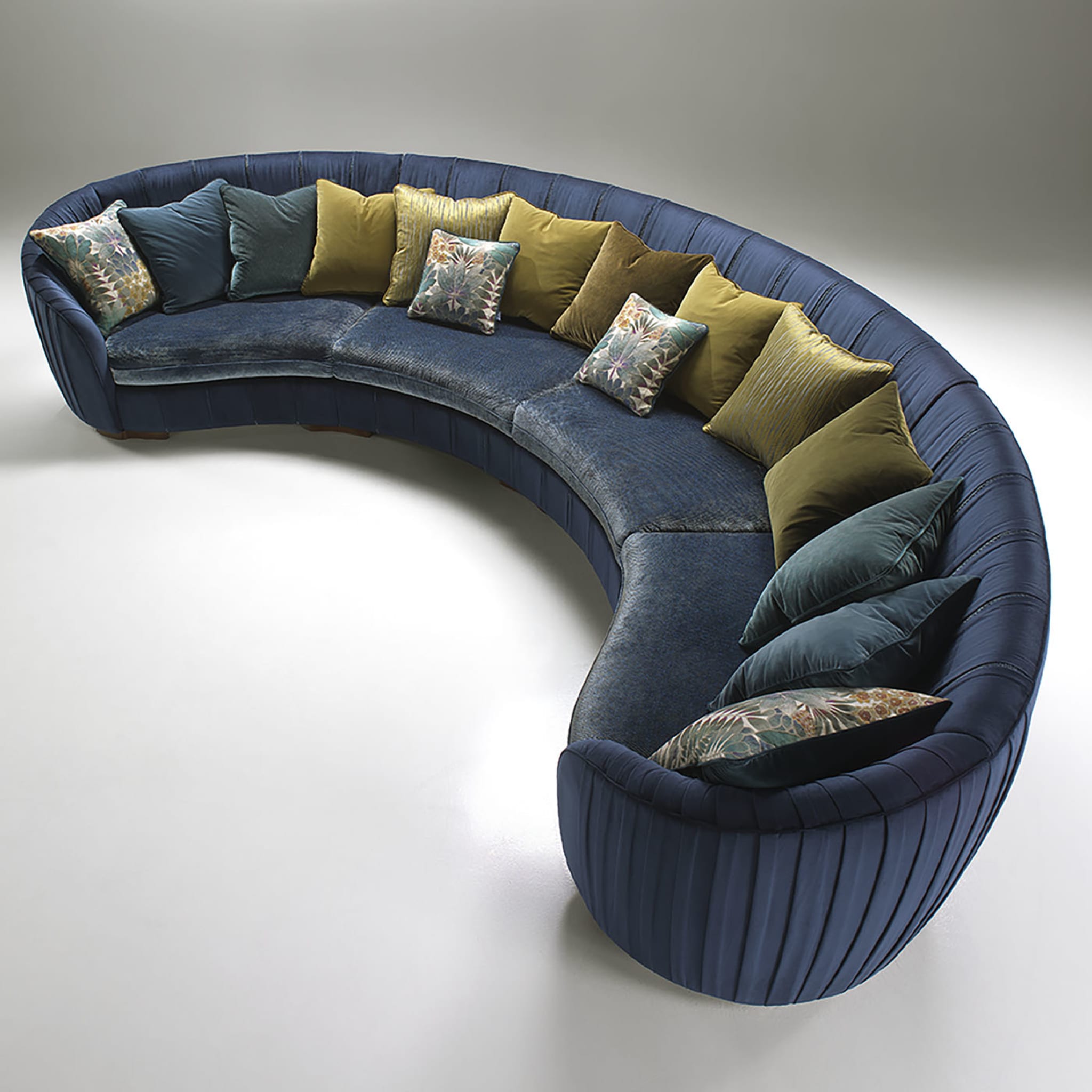 Ritz Curved Blue Sofa - Alternative view 1