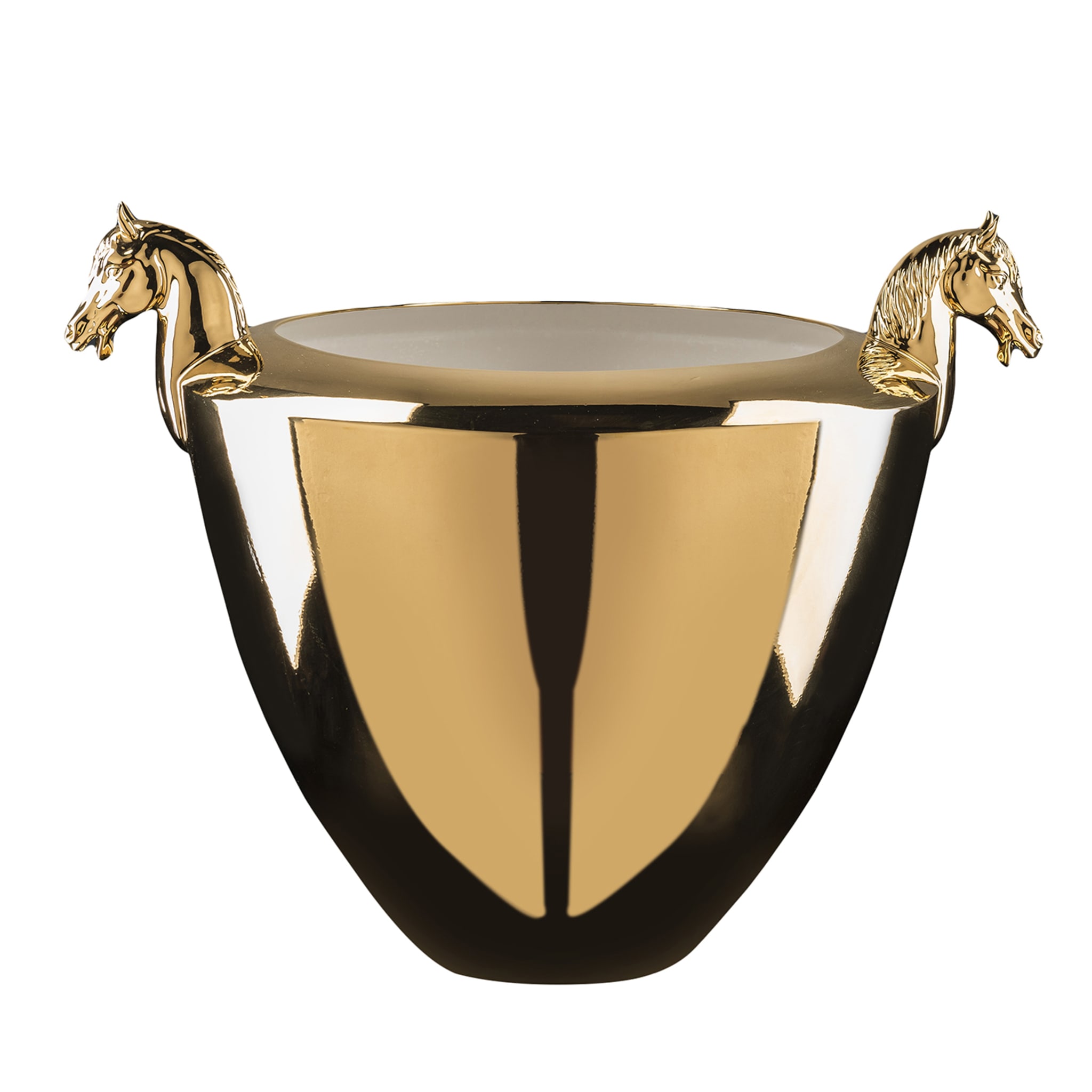 Vase décoratif cheval doré - Vue principale
