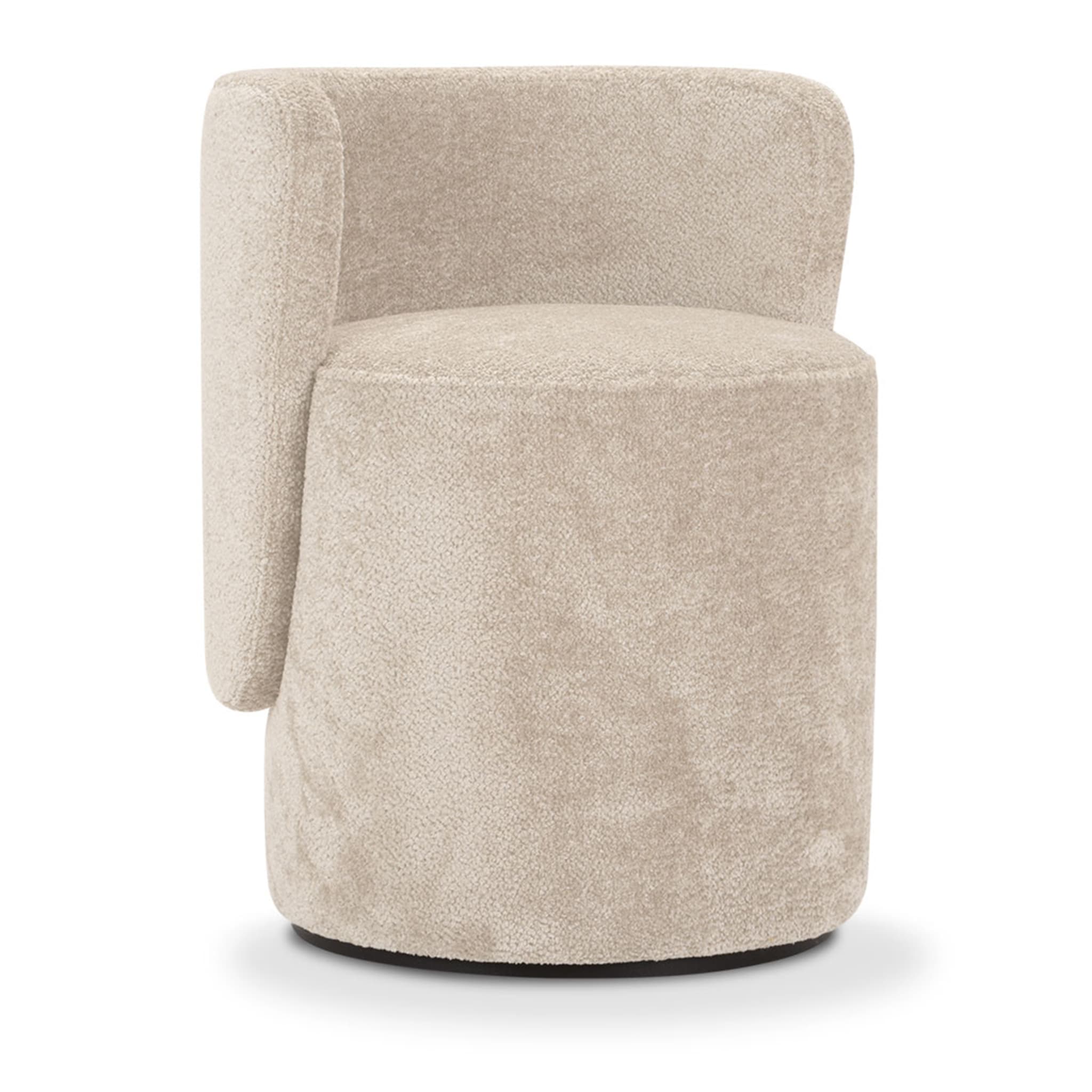 Boll Cylindrical Beige Textile Lounge Chair by Simone Micheli - Alternative view 1