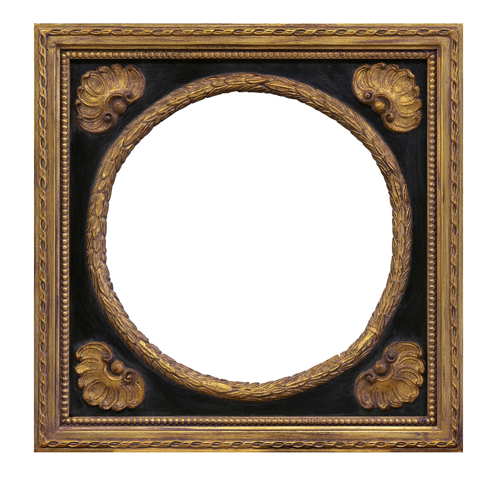 Ebony & Gold Round Frame  - Main view
