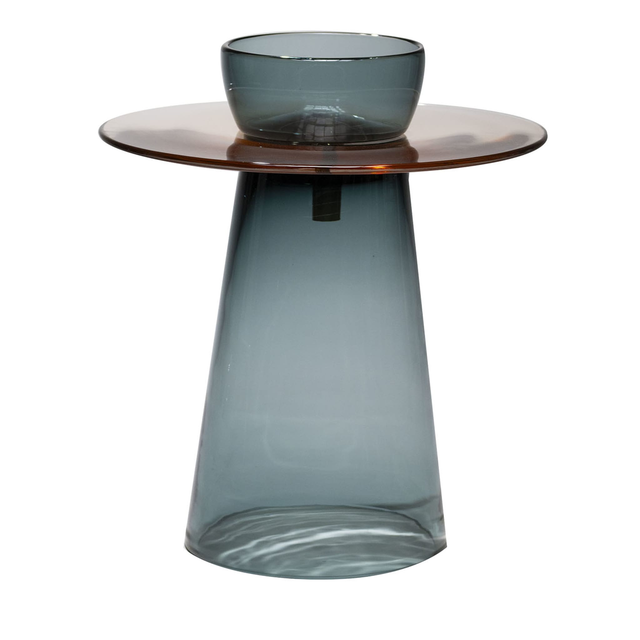 Angel Mid-Low Blue and Amethyst Side Table - Main view