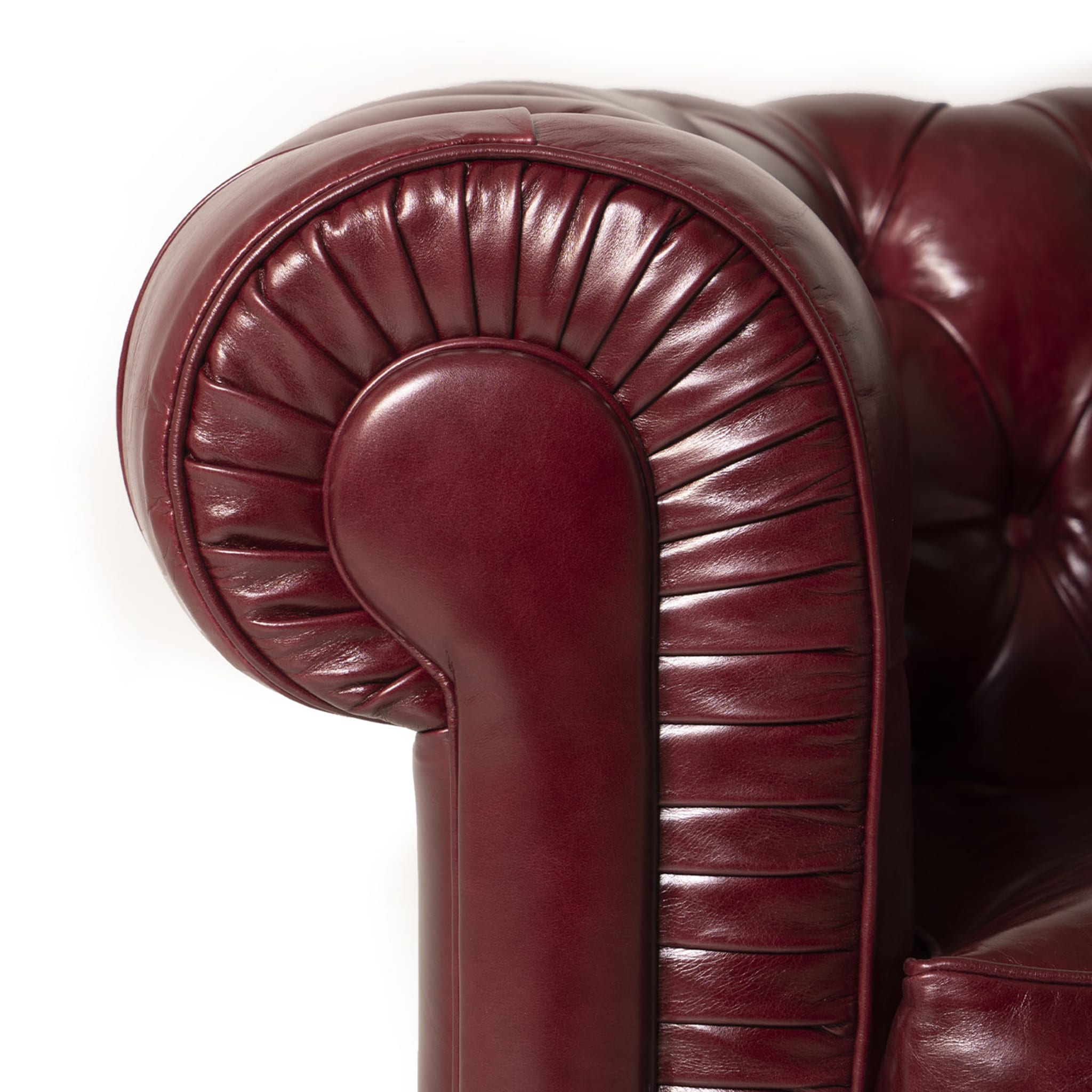 Chesterfield Bordeaux Leather Sofa - Alternative view 2